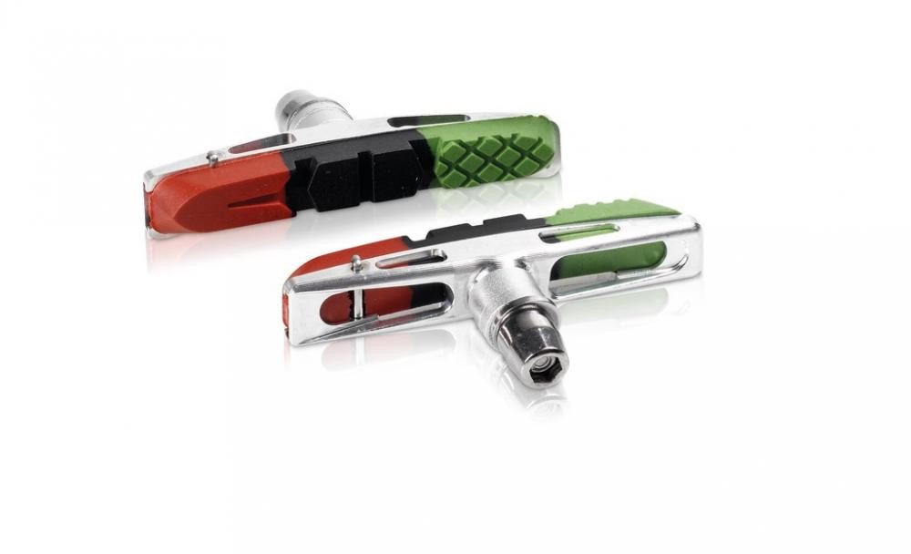 XLC Felgenbremse XLC Bremsschuhe Cartridge V-Brake BS-V13 4er Set, 72mm, 3-farbig