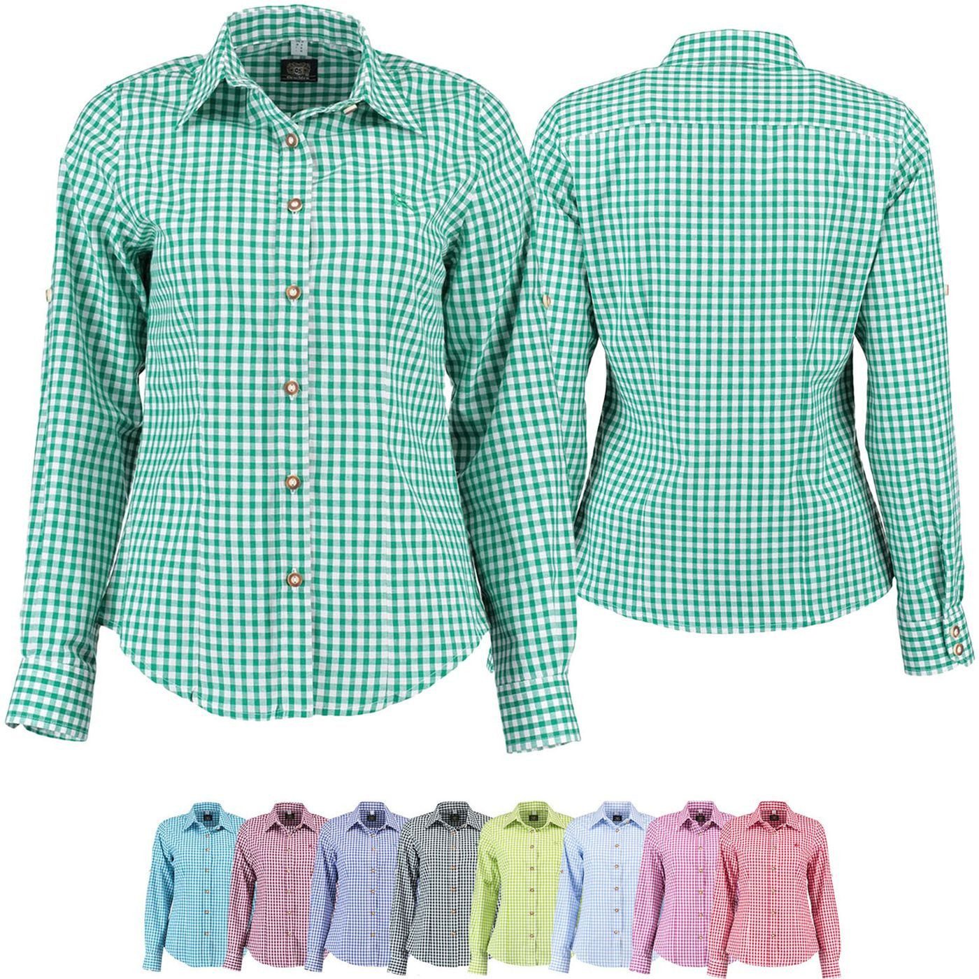 German Wear Trachtenbluse GW-OB13 Trachtenbluse für Trachten lederhosen blu günstig online kaufen