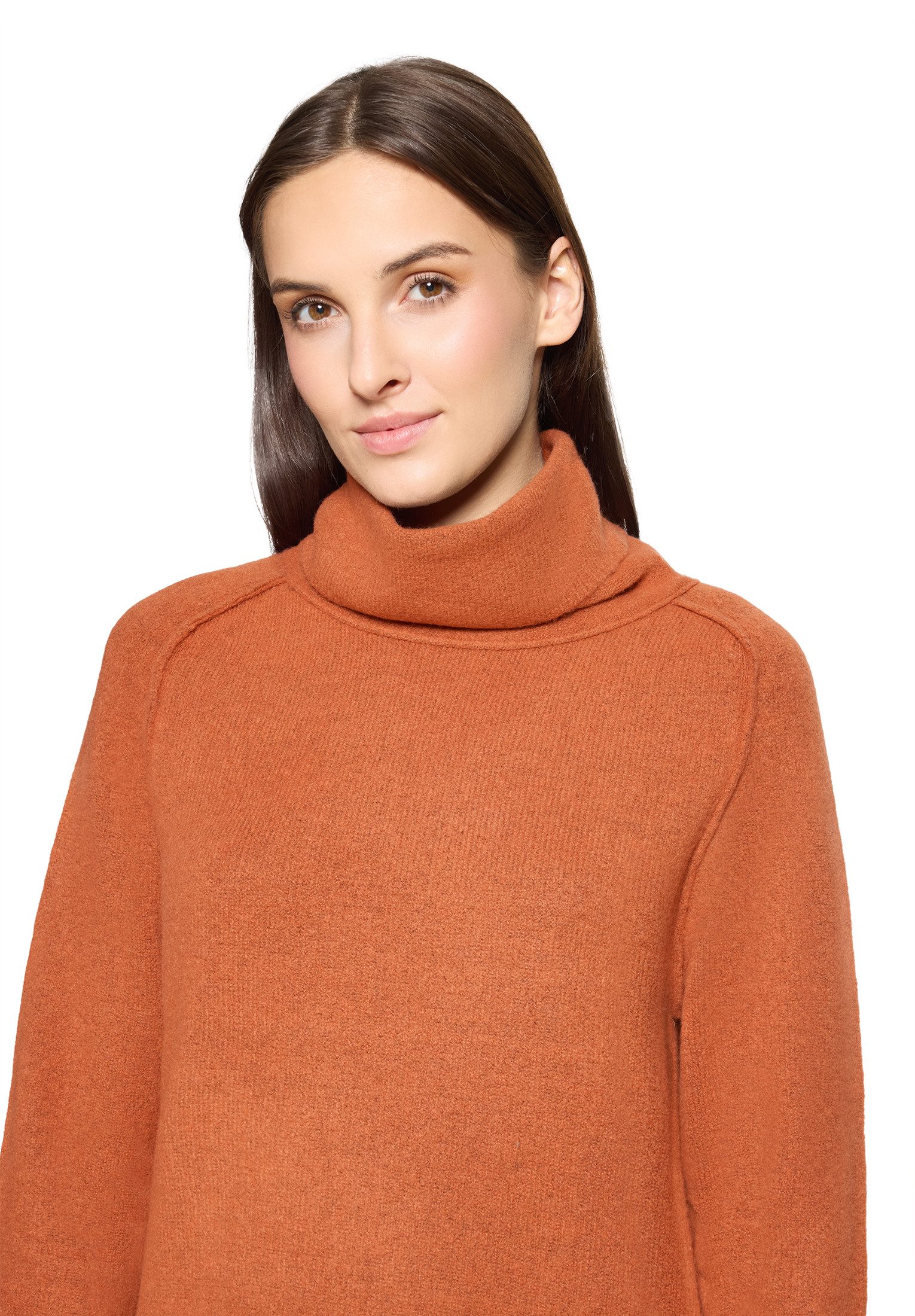 Cartoon Strickkleid Damen mit Turtle Neck