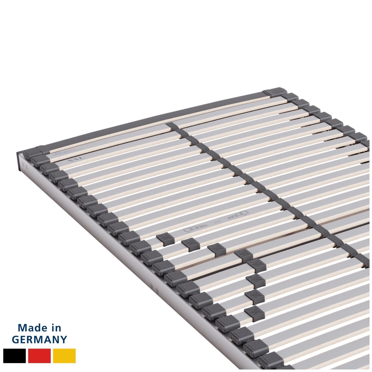 Lattenrost Stabiler XXL 7-Zonen Lattenrost bis 240 kg belastbar, Применить Montiert, AM Qualitätsmatratzen, 100x200 cm