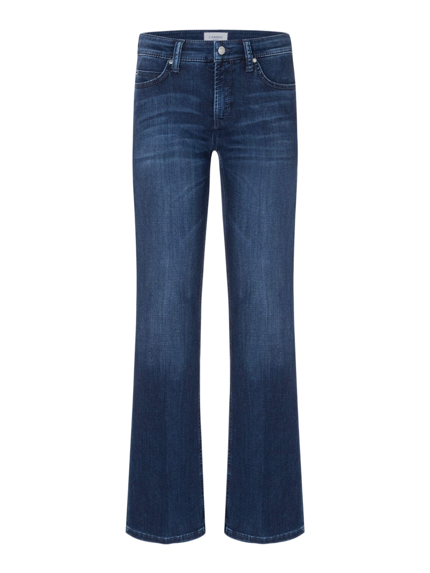 Cambio Schlagjeans blau,Casual,Viskose,Unifarben,Flared Fit,Mittel