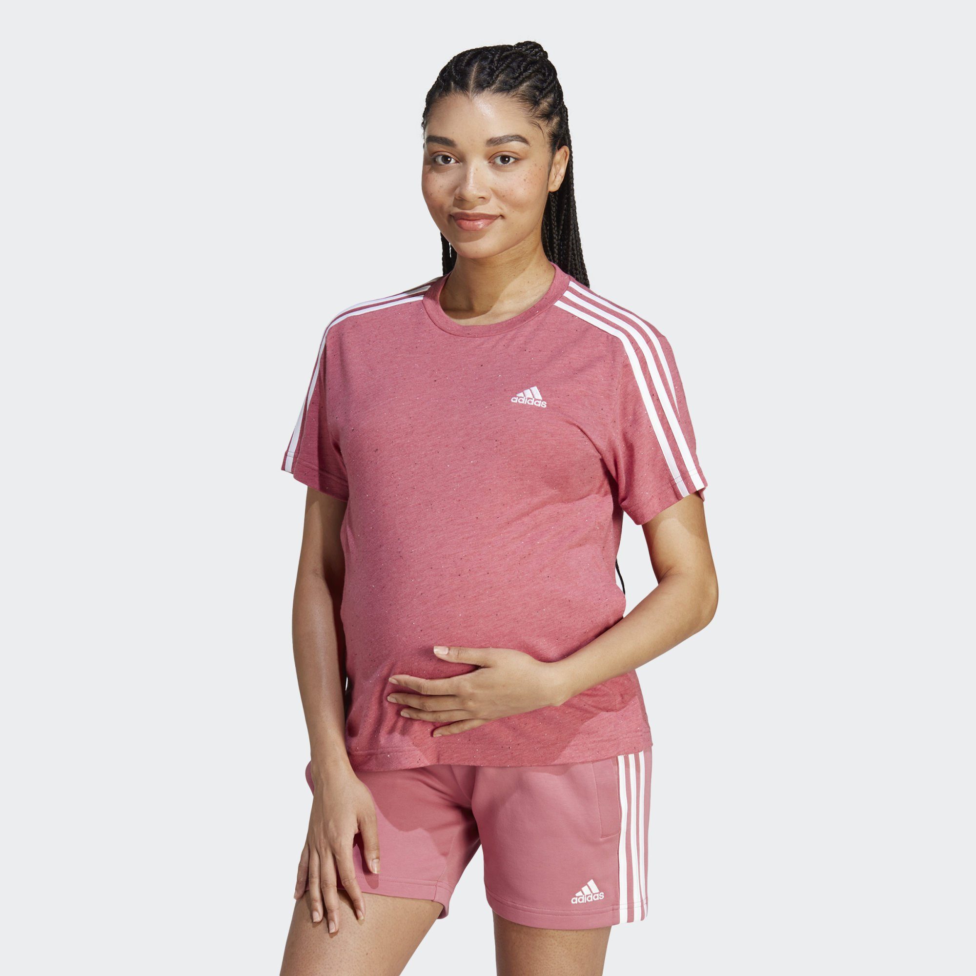 adidas Sportswear T-Shirt MATERNITY T-SHIRT – UMSTANDSMODE Pink Strata Mel. / White