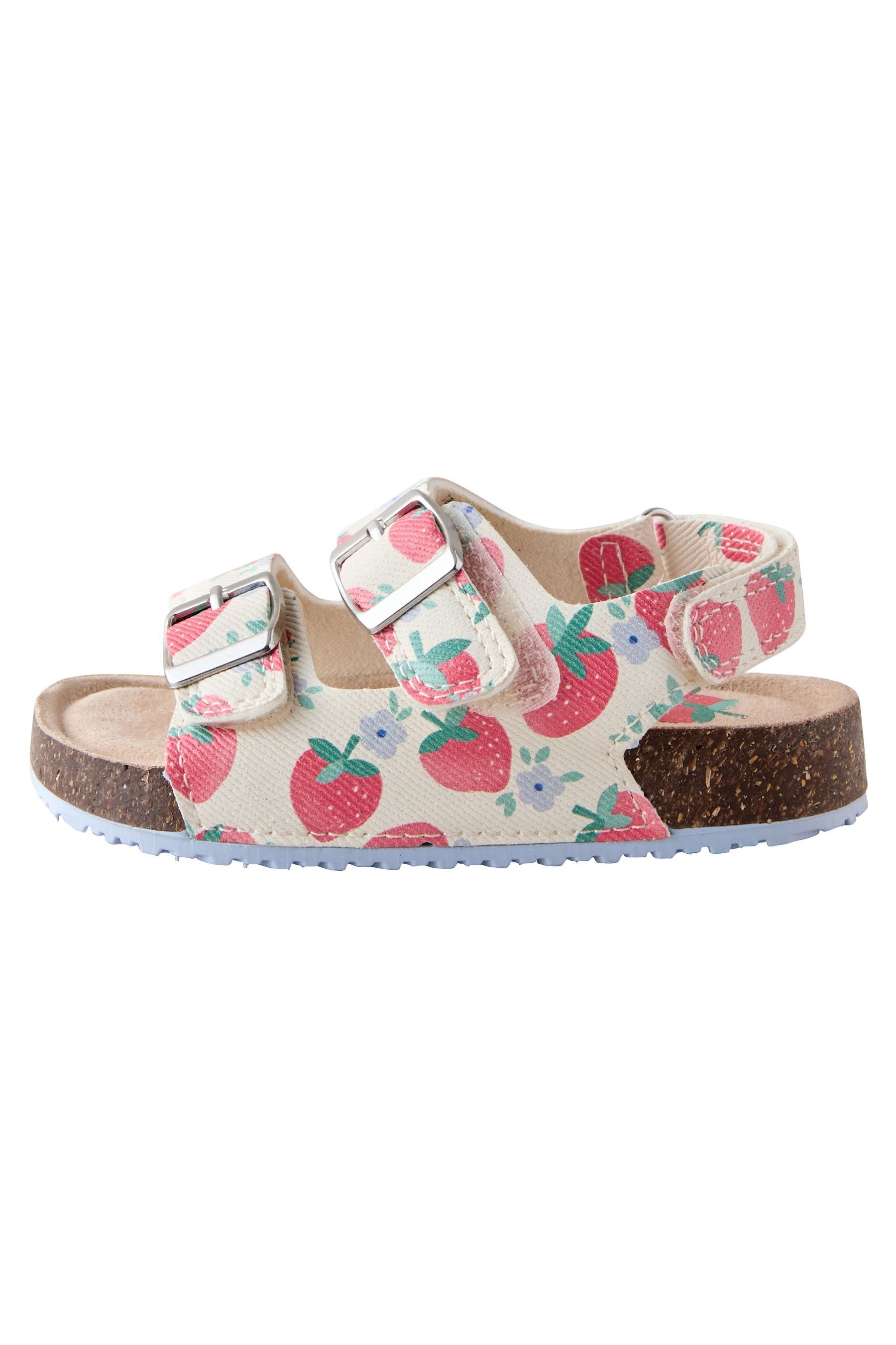 Next Sandalen mit zwei schmalen Riemchen + Kork-Fußbett Sandale