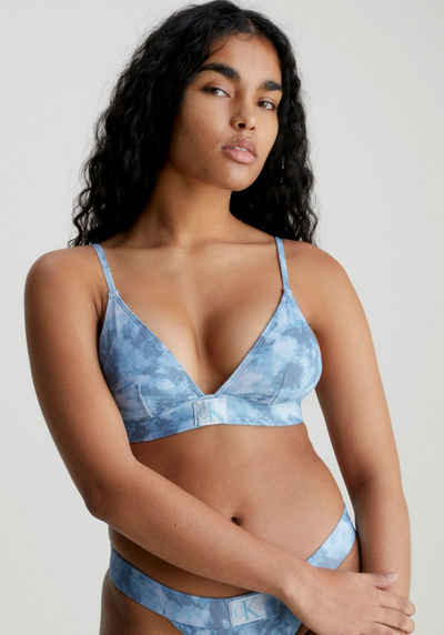 Calvin Klein Swimwear Triangel-Bikini-Top FIXED TRIANGLE-RP-PRINT, mit Calvin Klein Markenlabel