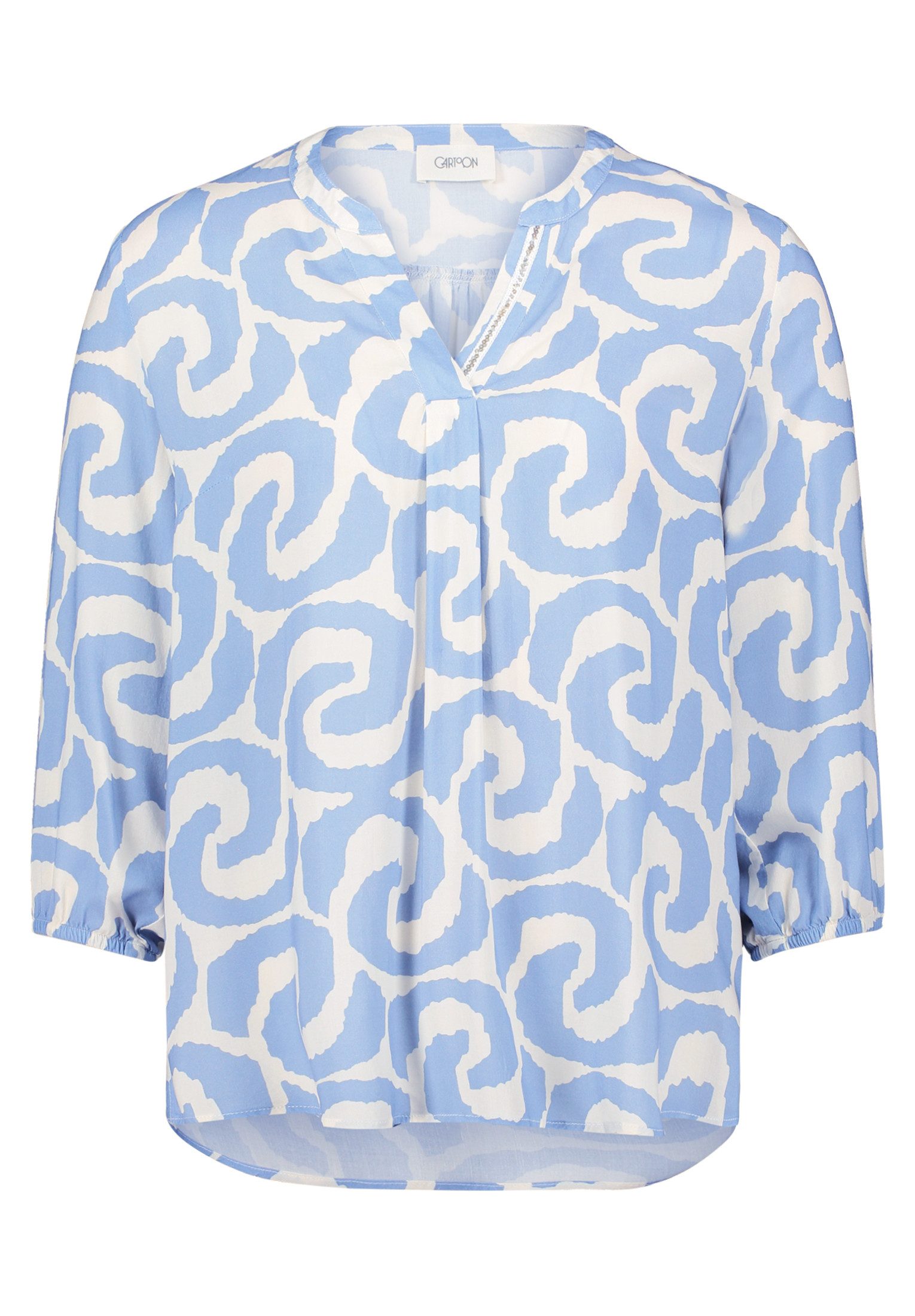 Cartoon Shirtbluse Cartoon Blusenshirt mit Muster günstig online kaufen