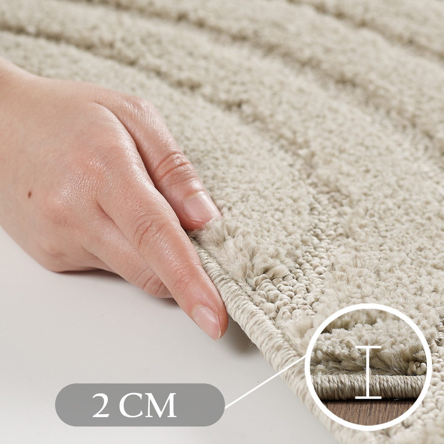 Carpettex Designteppich Skandinavischer Boho, Rund, Höhe: 8 mm, Teppich Wohnzimmer, Schlafzimmer, Gästezimmer