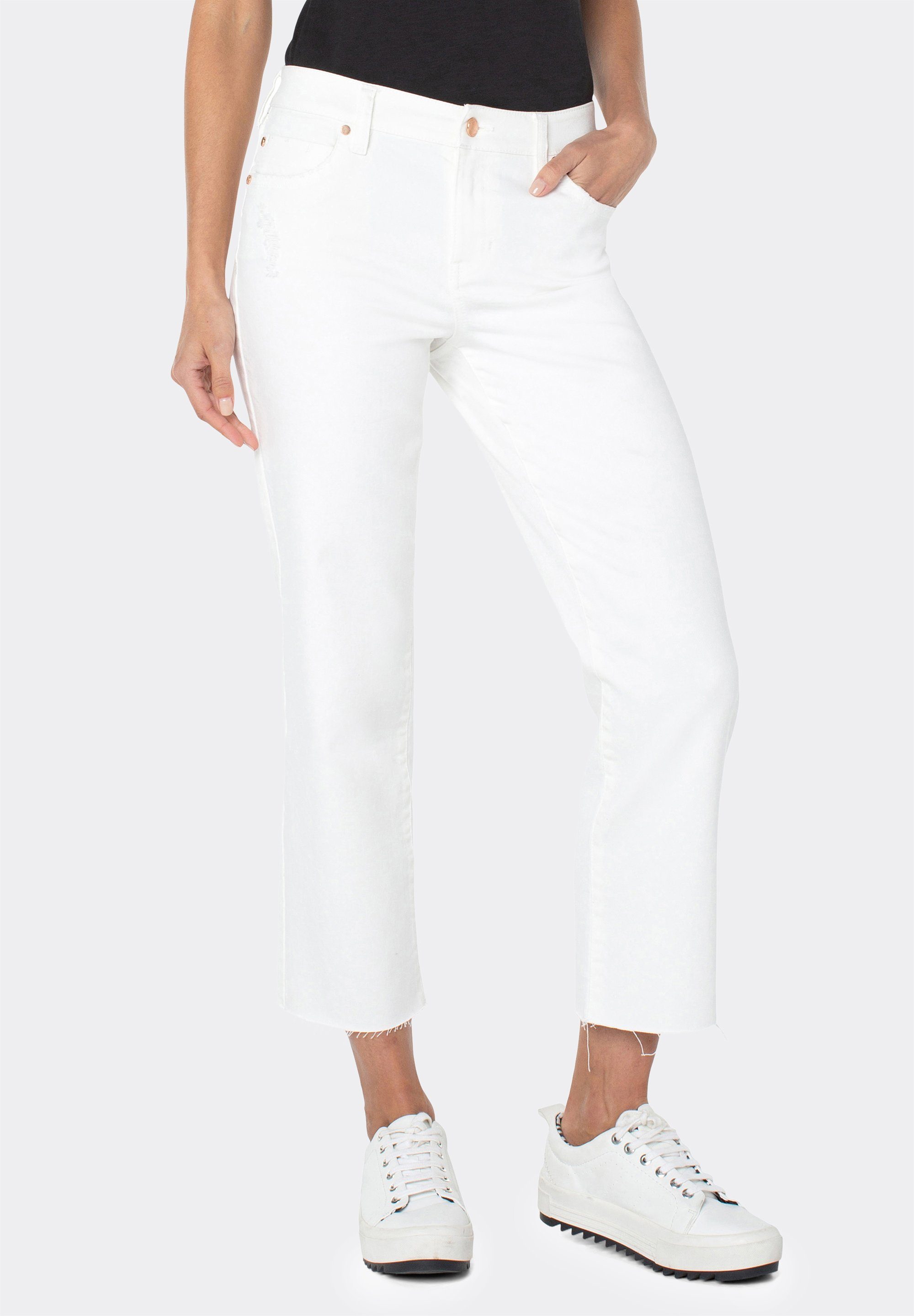 Liverpool Crop komfortabel und Stretchy 7/8-Jeans Straight Kennedy