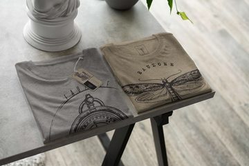 Sinus Art T-Shirt Vintage Herren T-Shirt Kompass