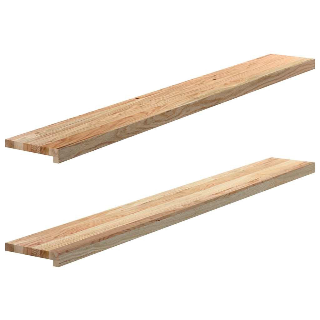 vidaXL Fensterbank Fensterbänke 2 Stk Unbehandelt 160x20x2 cm Massivholz Eiche
