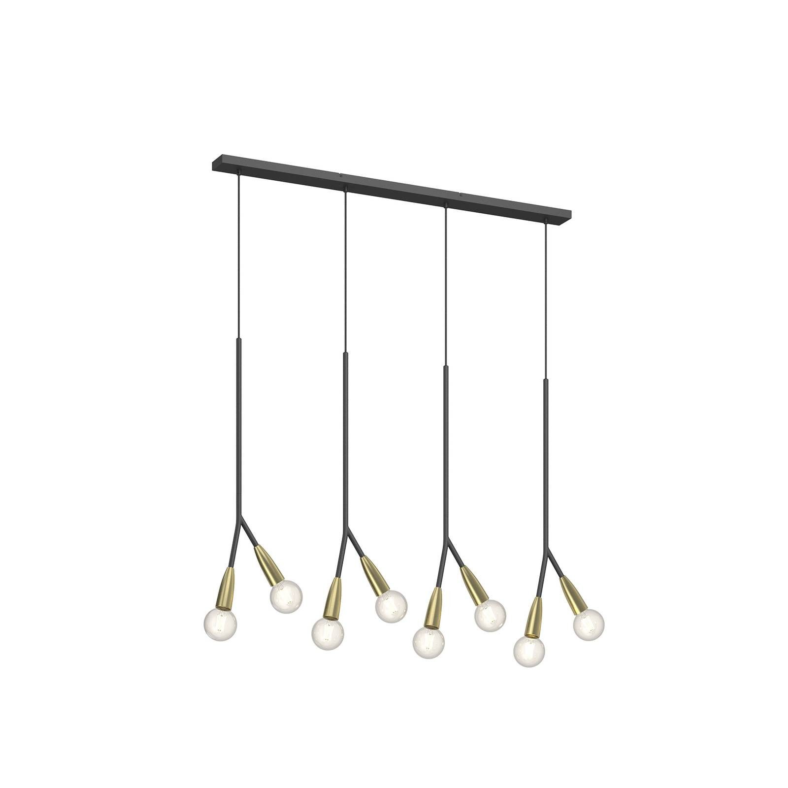 Lucande Hängeleuchte Carlea, Nicht enthalten, 8 x 60 W