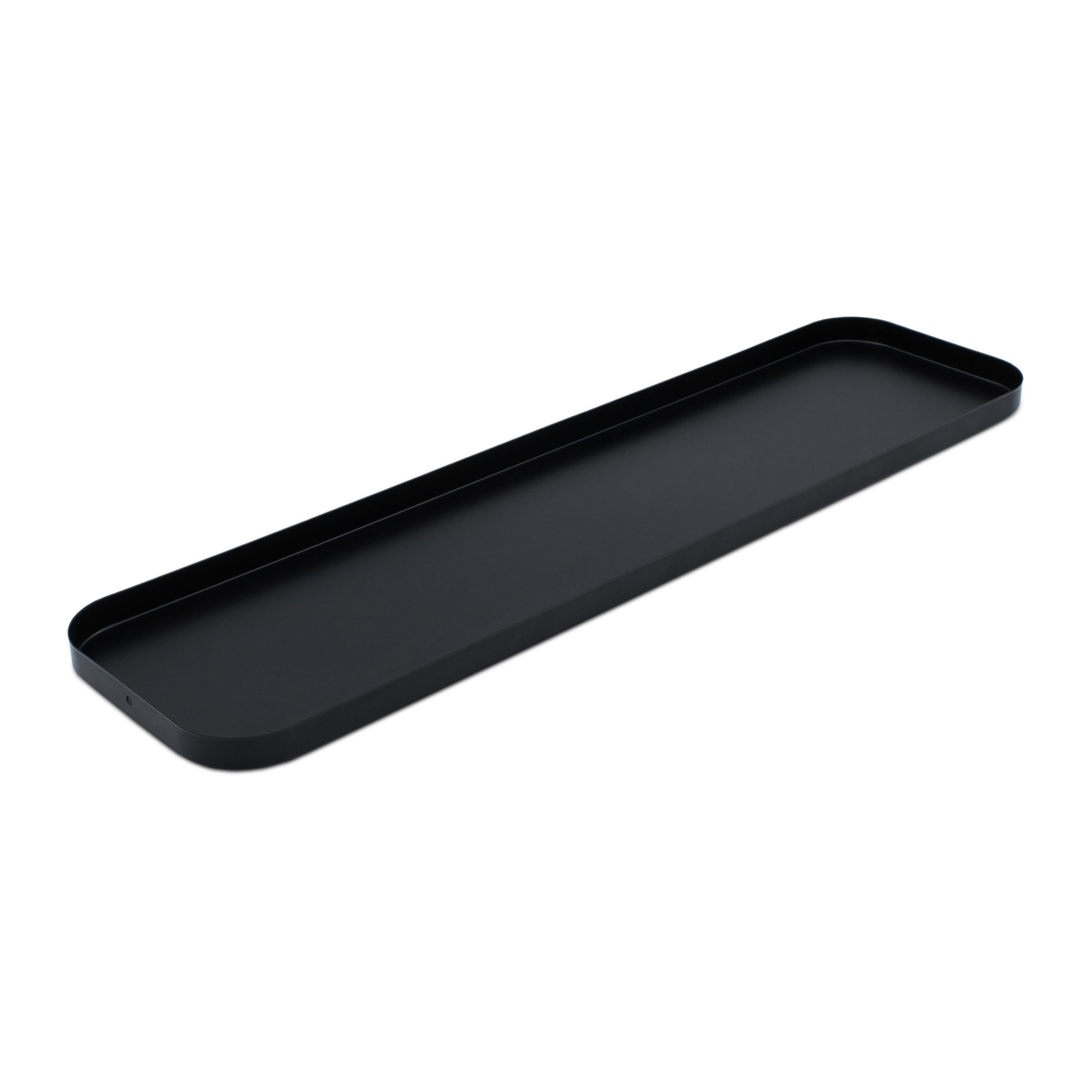 Spetebo Dekotablett Kerzentablett 50 x 13 cm schwarz (Artikel, 1 St., Serviertablett), recheckig mit erhöhtem Rand – Bild 3 von 5
