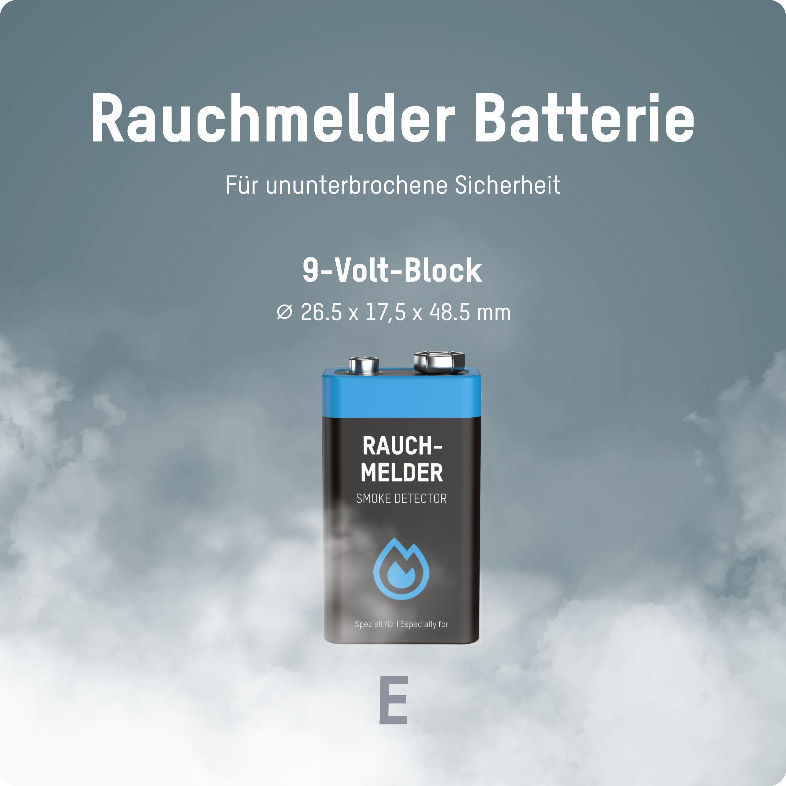 3 longlife Batterien Premium Lithium Rauchmelder ANSMANN® 9V - Qualität Batterie Block