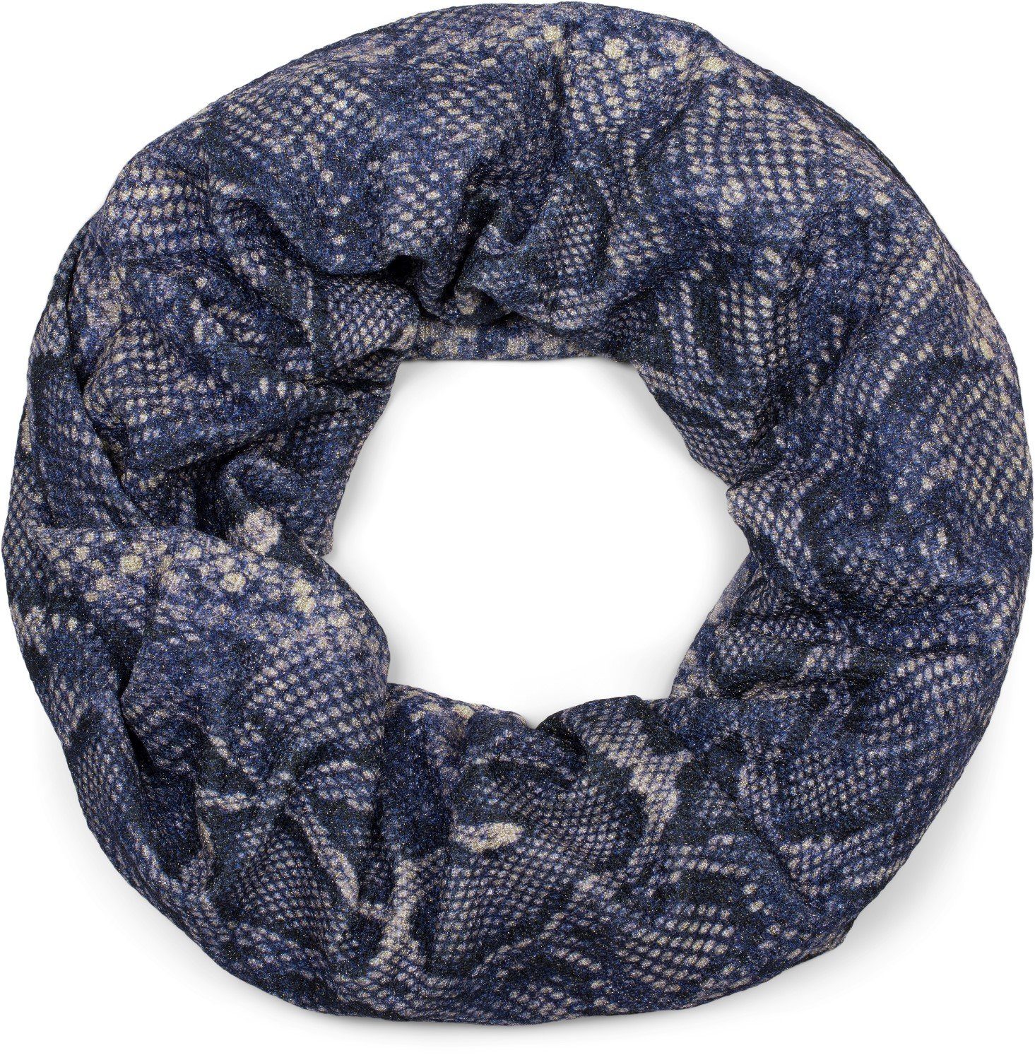 Loop Loop Schal Glitzer Schlangen Muster