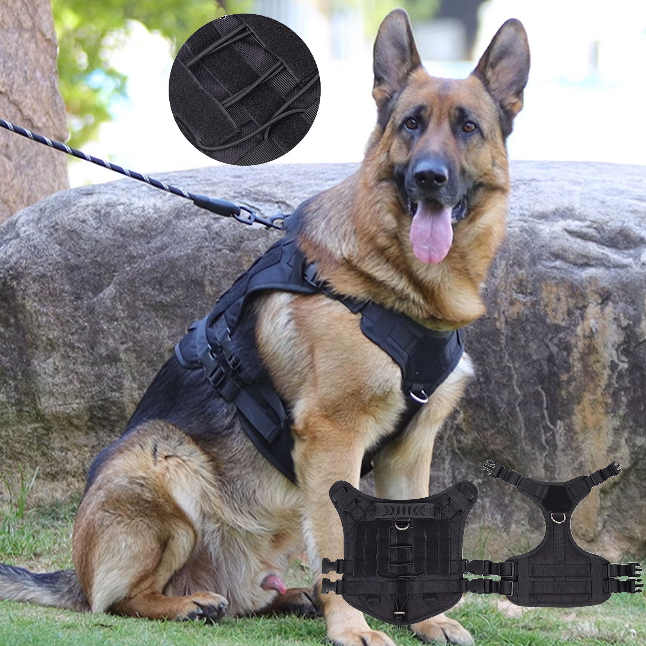 YINDN Hunde-Geschirr Hundegeschirre mit Gummigriff, Sicherheitsgeschirr günstig online kaufen