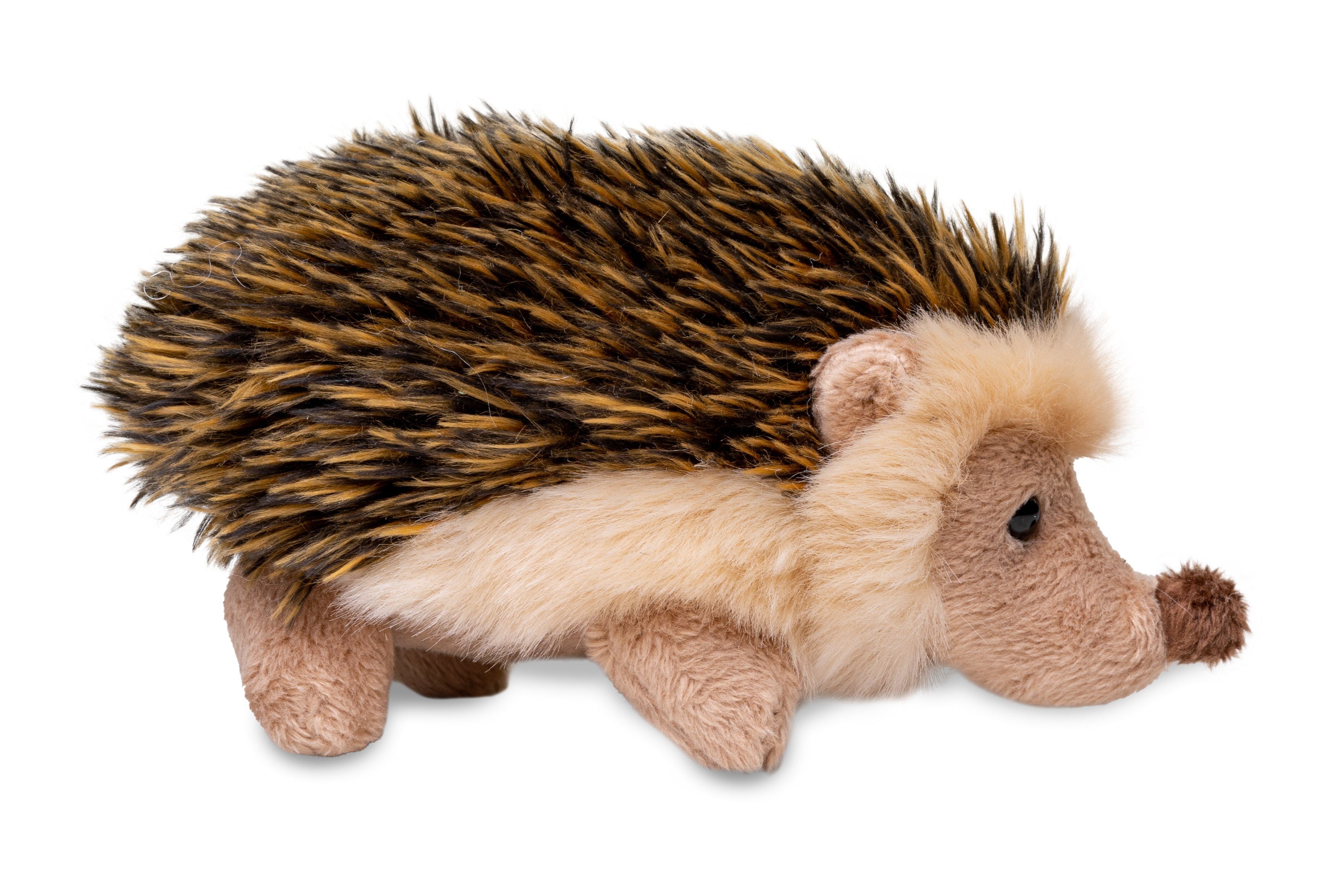 Uni-Toys Kuscheltier Igel - 13 cm (Länge) - Plüsch-Igel - Plüschtier, zu 100 % recyceltes Füllmaterial