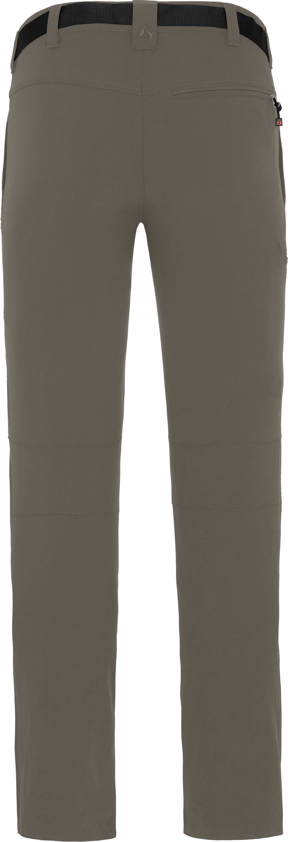 Wanderhose, Outdoorhose (slim) Langgrößen, Bergson HUBBARD Herren braun/grün