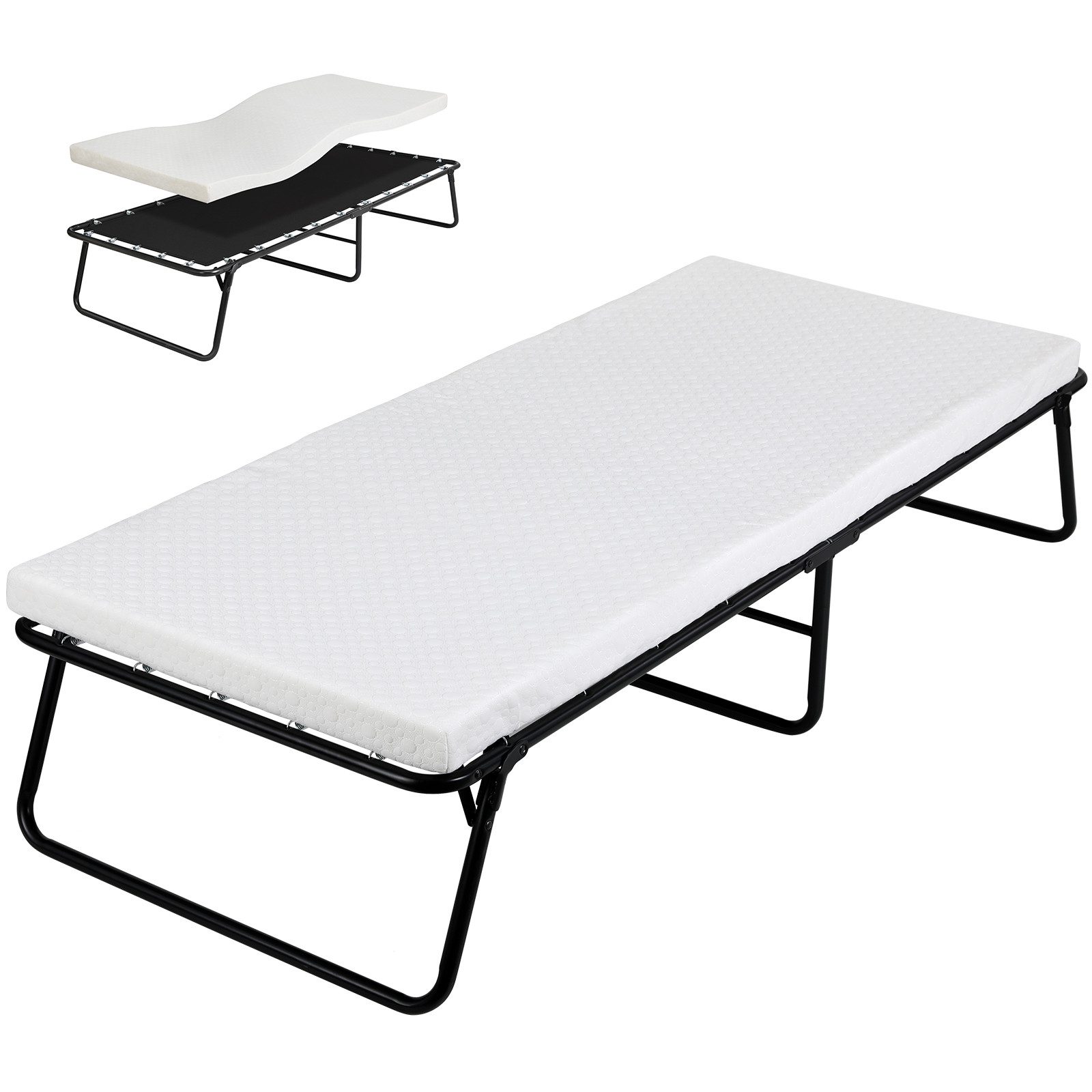 Femor Gästebett Klappbett Einzelbett Gästebett Klappbar mit 7cm Memoryschau günstig online kaufen
