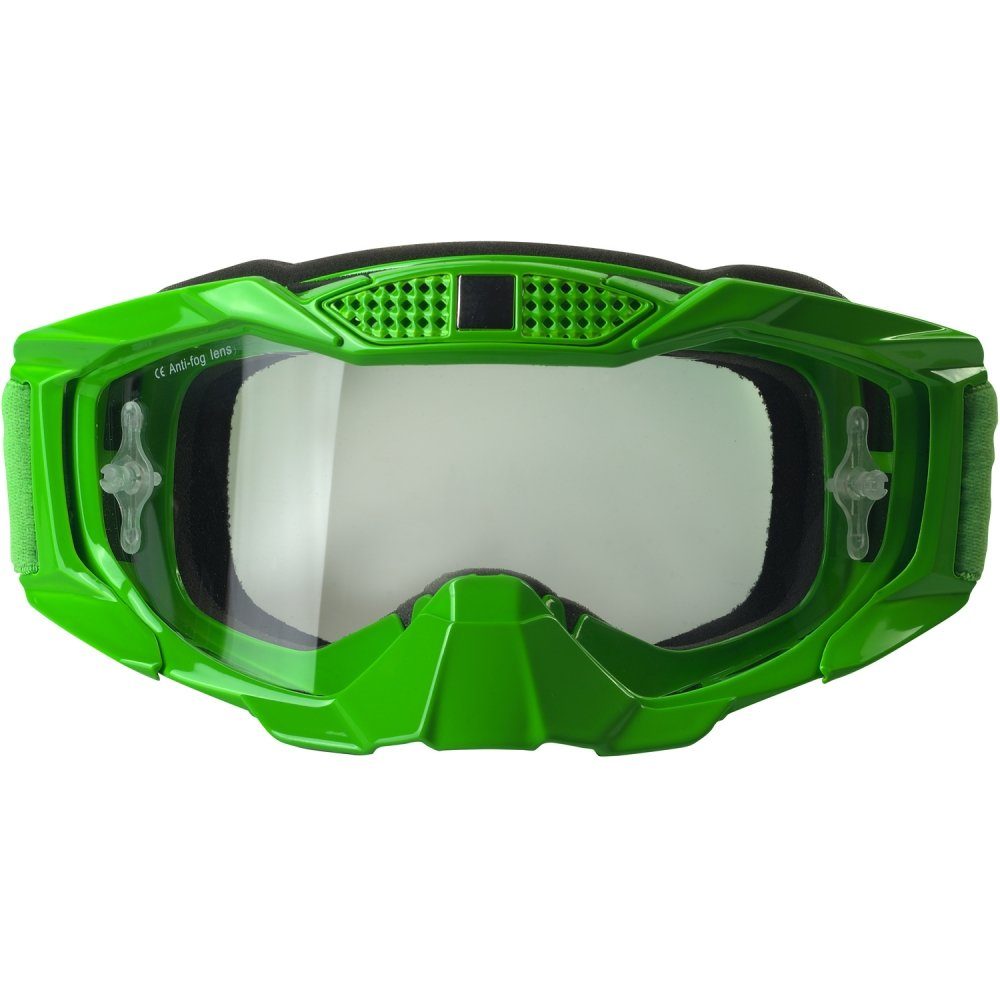 Grün, Head Broken MX-1 Motorradbrille verstellbar Größe Goggle
