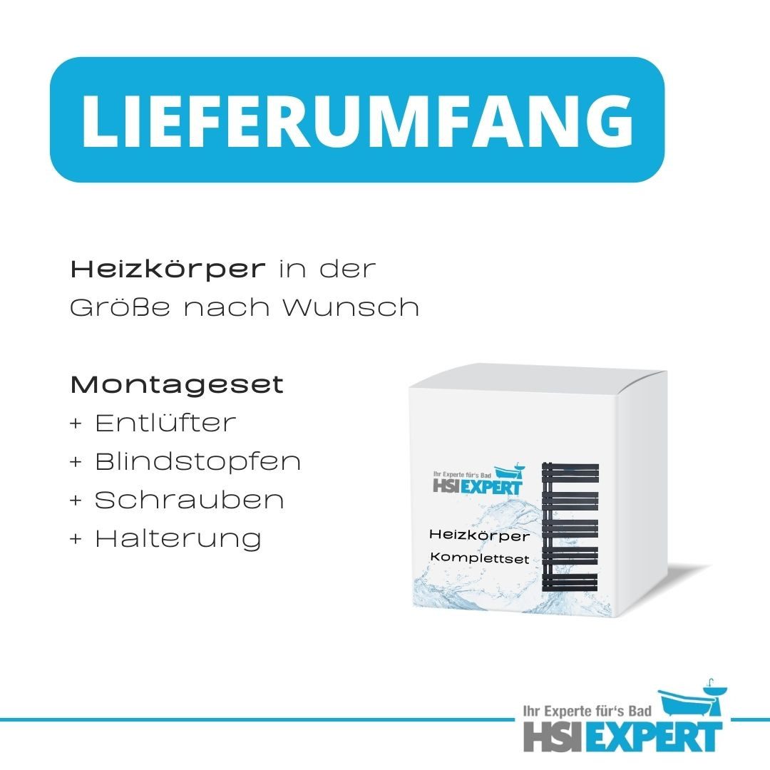 HGMBAD Heizkörper Heizkörper Wandheizung Anthrazit 600 x 1638 mm, Glatte Oberfläche