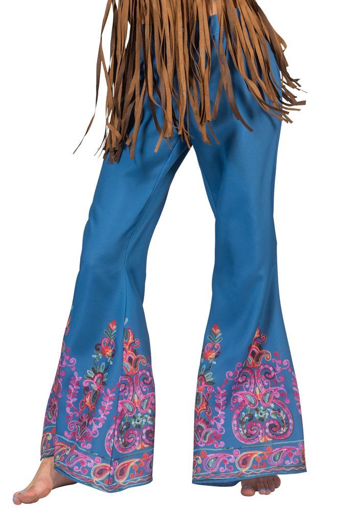 Funny Fashion Kostüm Hippie Hose im Jeanslook 'Petra' für Damen mit Blu