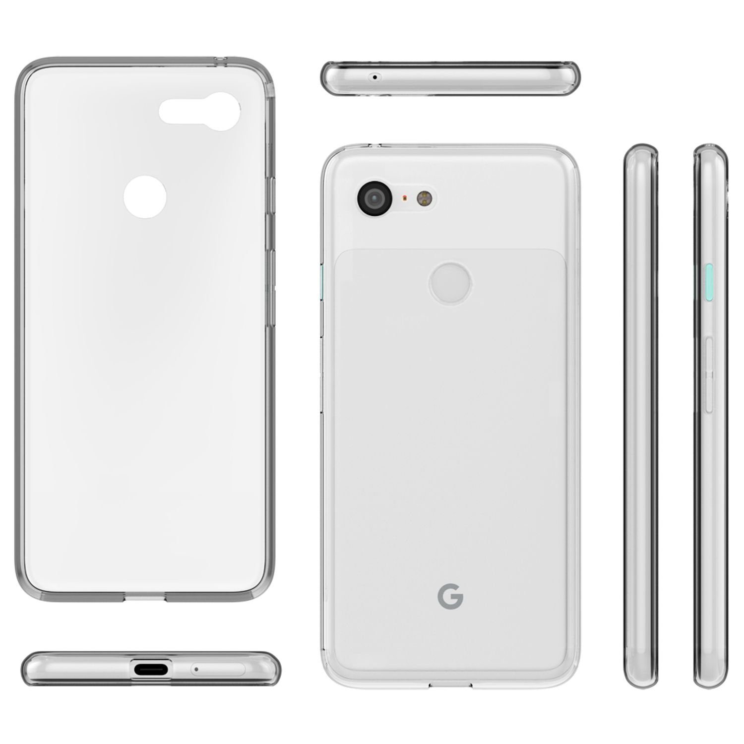 Nalia Smartphone-Hülle Google Pixel 3, Klare Silikon Hülle / Extrem Transparent / Durchsichtig / Anti-Gelb