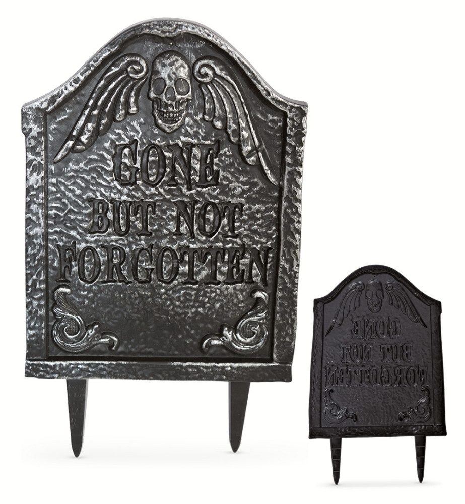 Fries Dekoobjekt Deko Grabstein für Halloween 38 cm Hoch mit Erdspießen, 38 cm Hoch