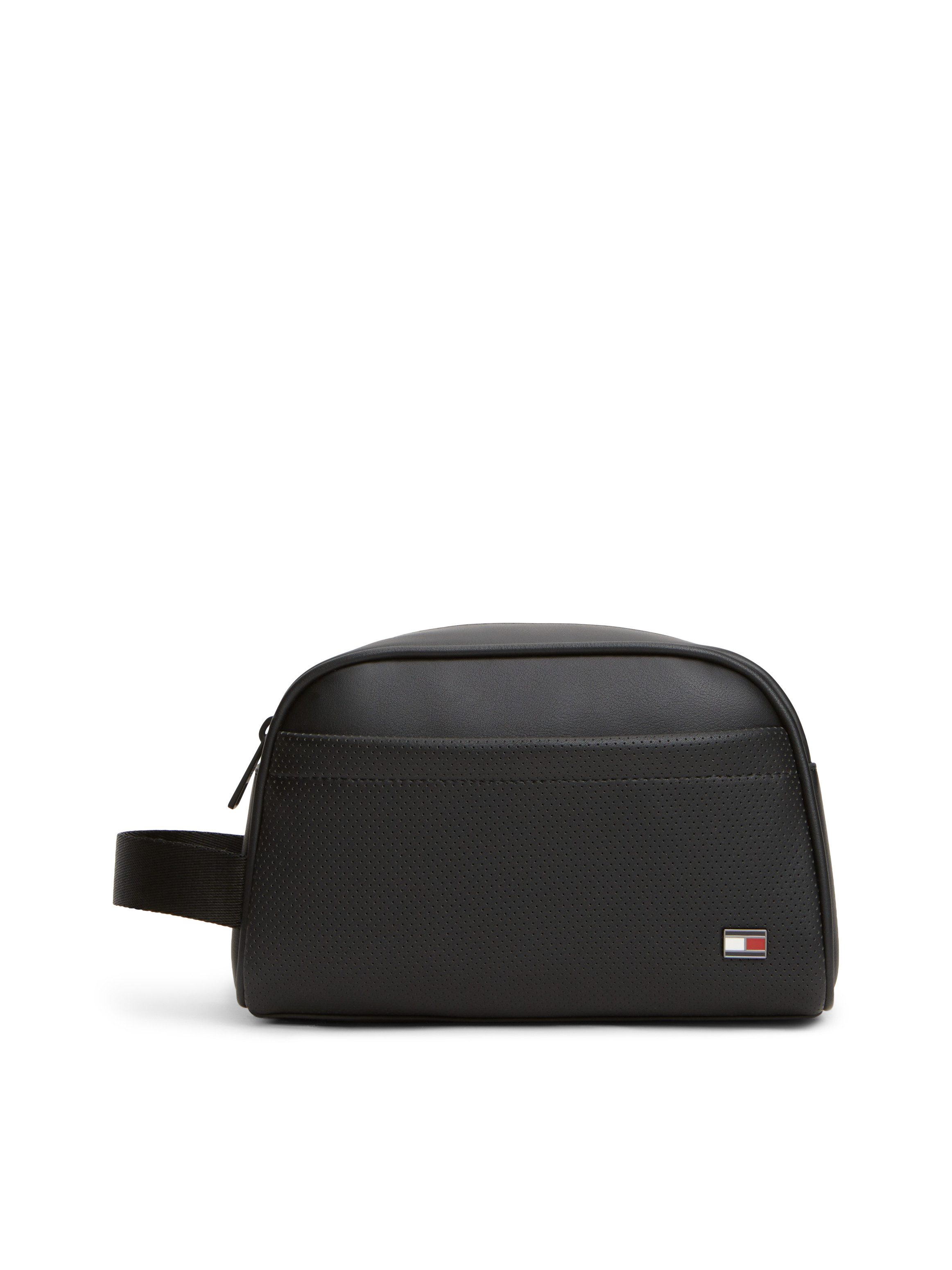 Tommy Hilfiger Kulturbeutel TH FOUNDATION WASHBAG, Unisex Waschbeutel, Minibag mit Hardcover-Logoflag