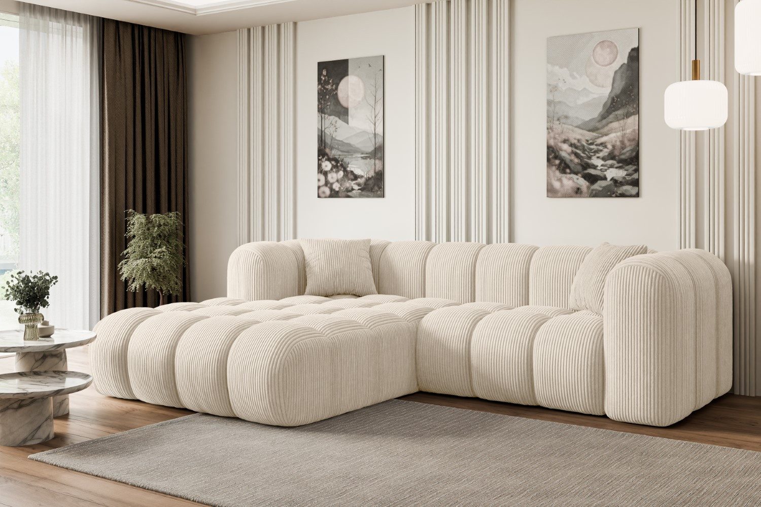 ALTDECOR Ecksofa OLEA-L1, Sofa Praktische Bequeme Funktionsecke Couch L-Form Eckcouch, Corner Sofa L-Form Vielseitige Sofa Wohnlandschaft Wohnzimmer