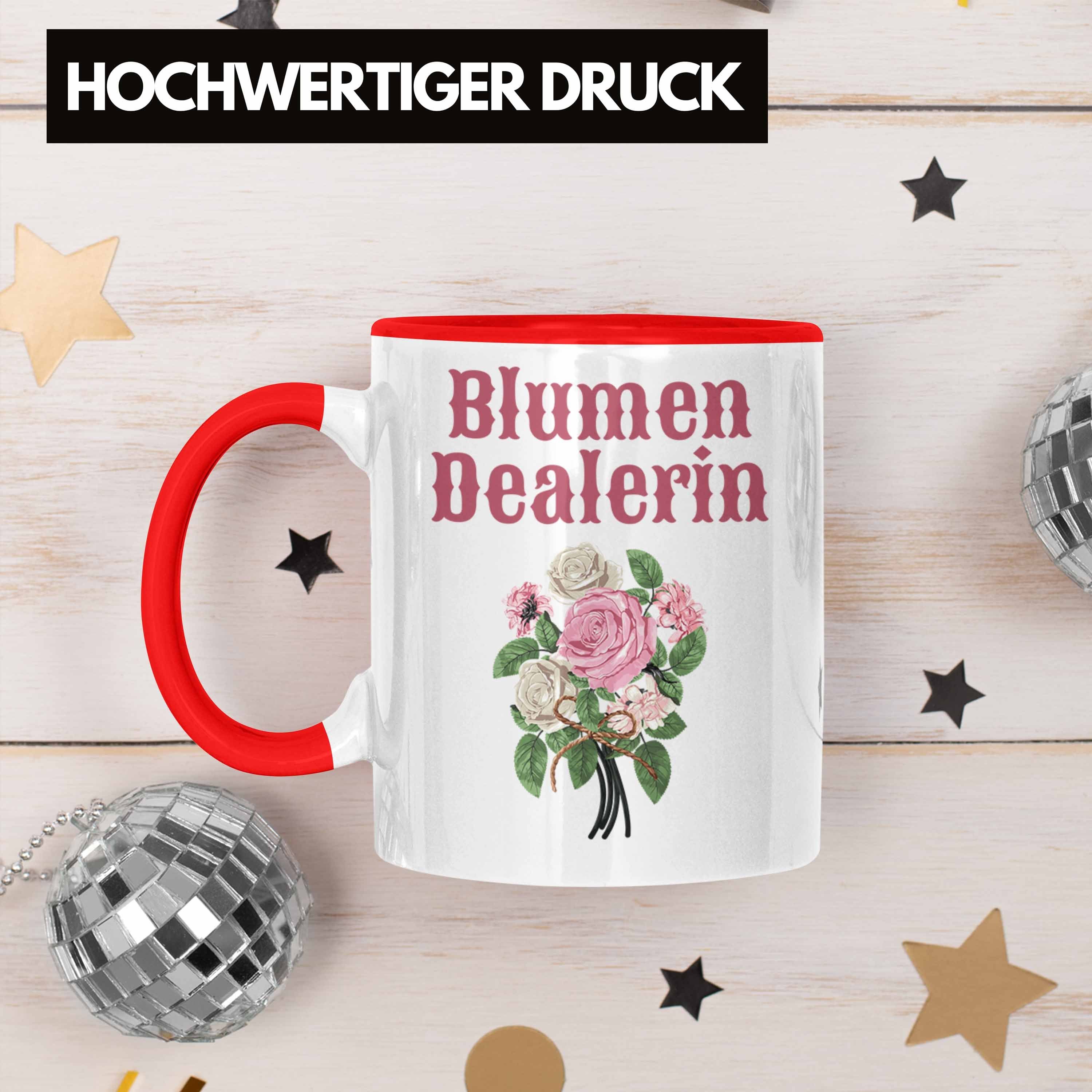 Floristin Blumen Tasse Ausbildung Verkäuferin Trendation Trendation Geschenkidee Geschenk Rot - Dealerin Abschluss Lustig Floristik Blumen