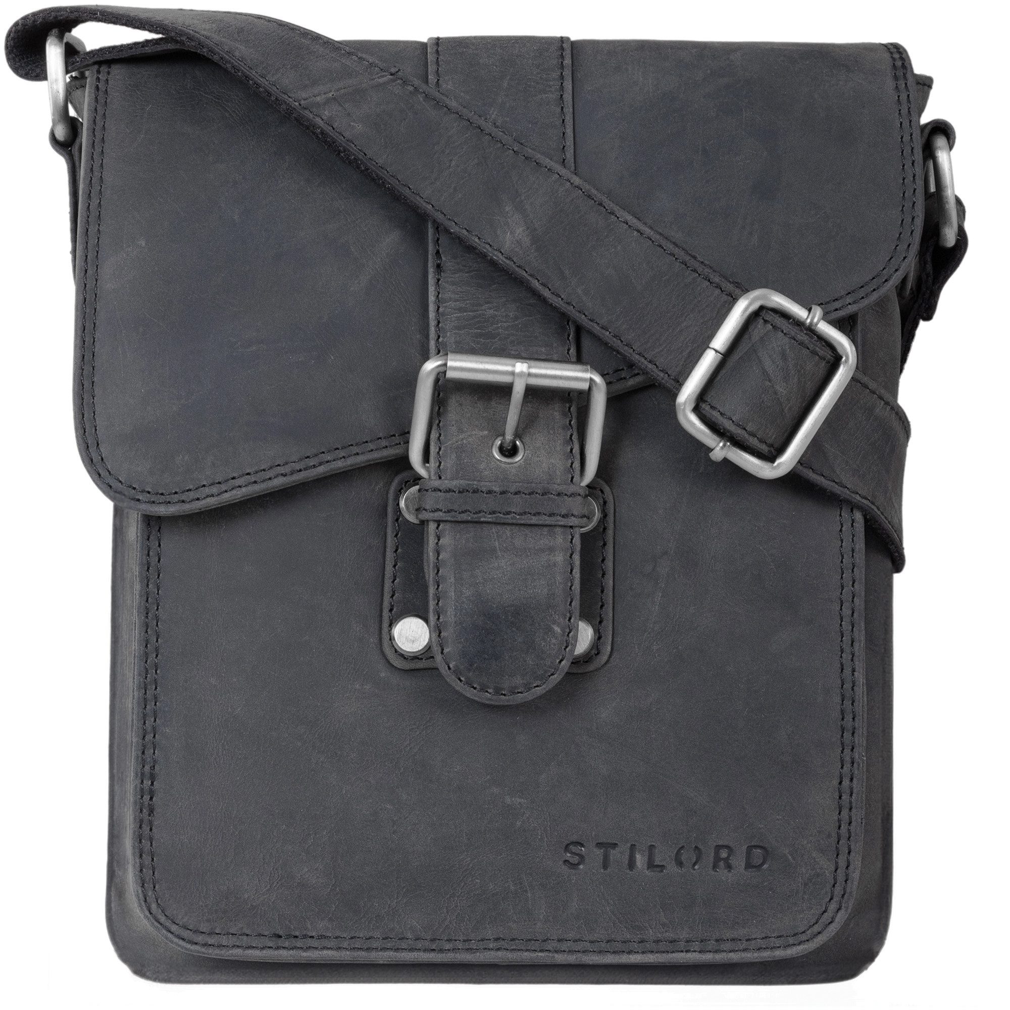 STILORD Schultertasche "Mattia" Kleine Umhängetasche Herren Echt Leder Vintage