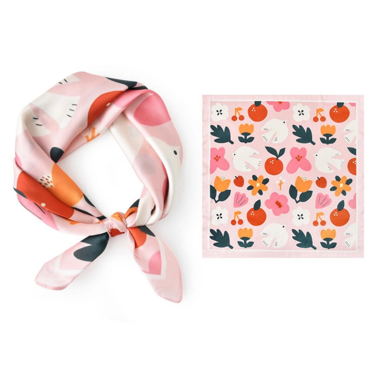 Zaewry Seidentuch Stirnband Quadratischer Haar-Bandanas-Schal für Damen