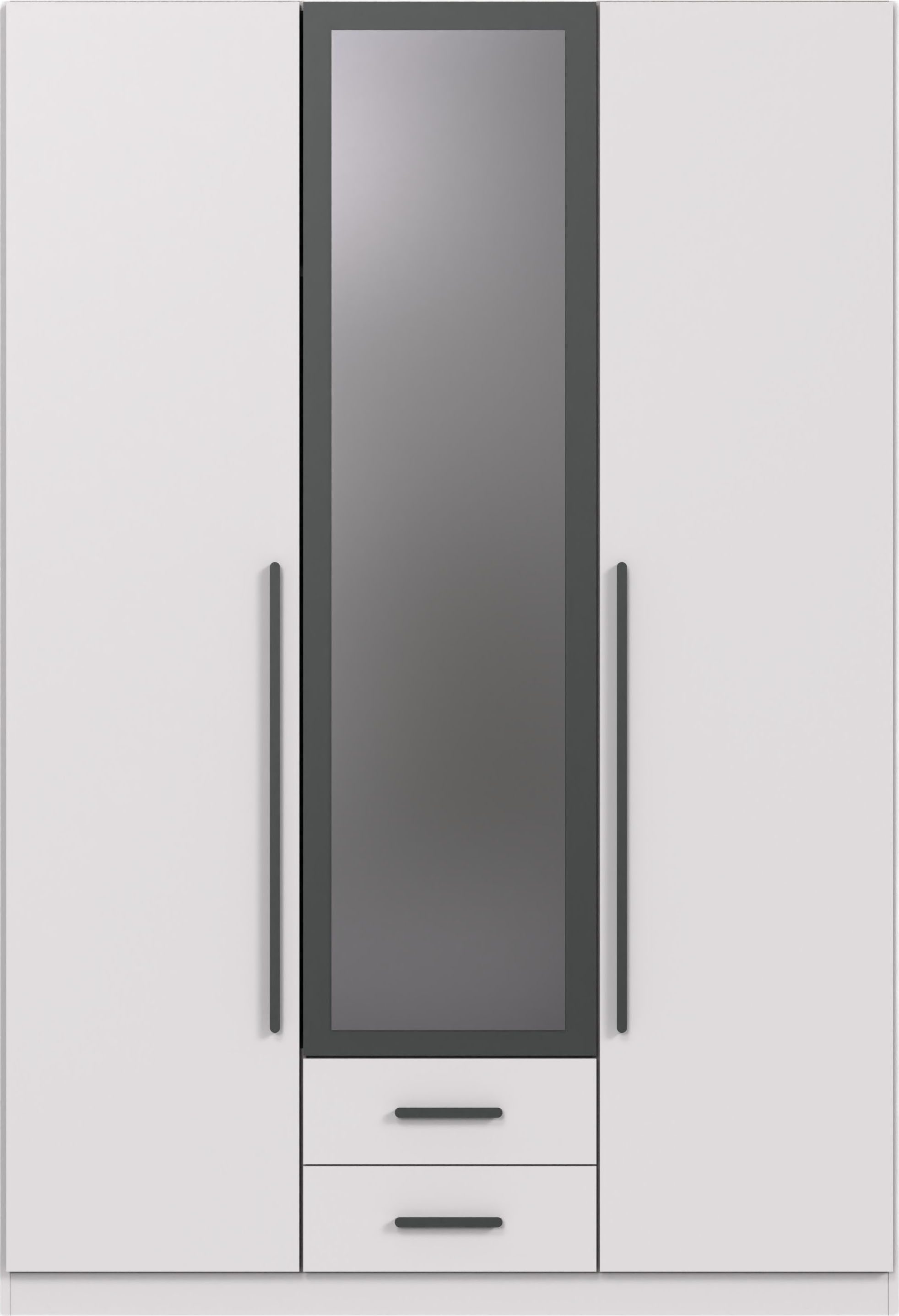 Wimex Kleiderschrank Marburg erhältlich in den Breiten 135cm & 180cm inkl. Spiegel und zwei Schubladen