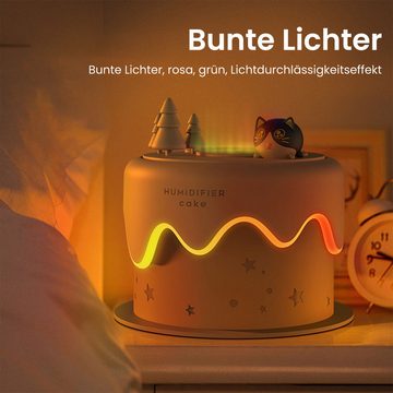 MAGICSHE Luftbefeuchter Mini-Kuchen stummschalten Humidifiers mit Nachtlicht