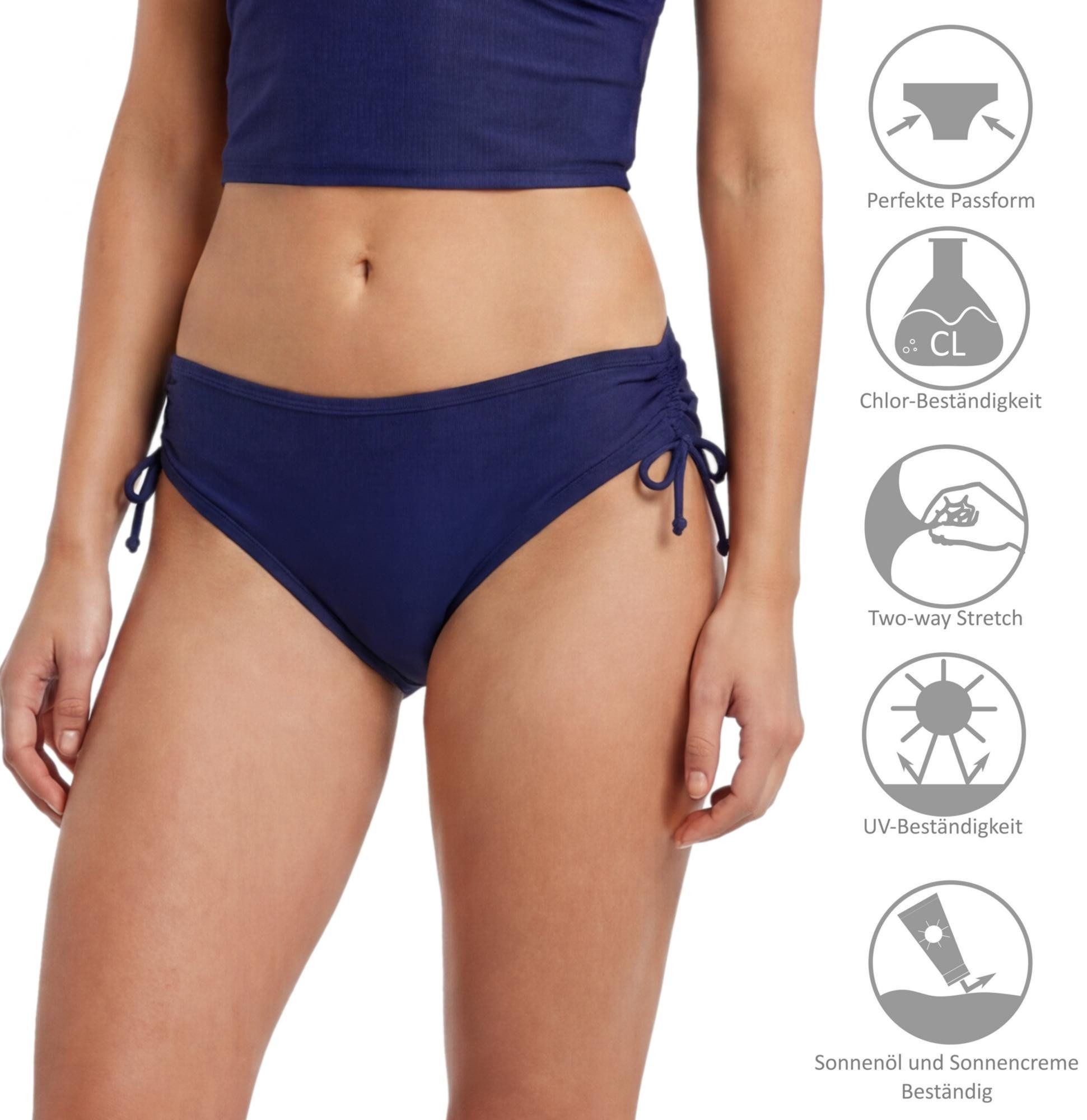 Aquarti Bikini-Hose Aquarti Bikinihose Damen mit Raffung Perioden Slip – Bild 4 von 5