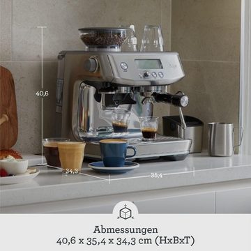 Sage Espressomaschine Barista Pro,Espressokocher mit Milchsystem,Siebträger,Edelstahl, Espressomaschine,Kaffeemaschine,Kaffeevollautomat mit Mahlwerk