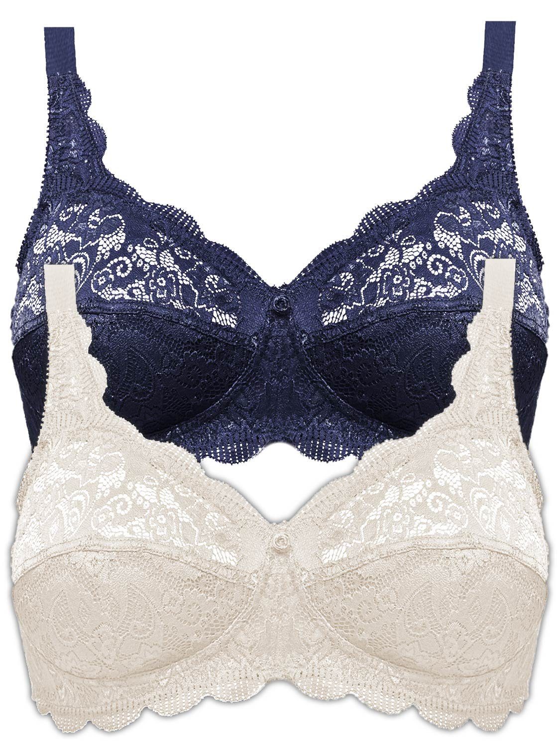 Set: Bügelloser BH 2er Pack BH ohne Bügel Latina