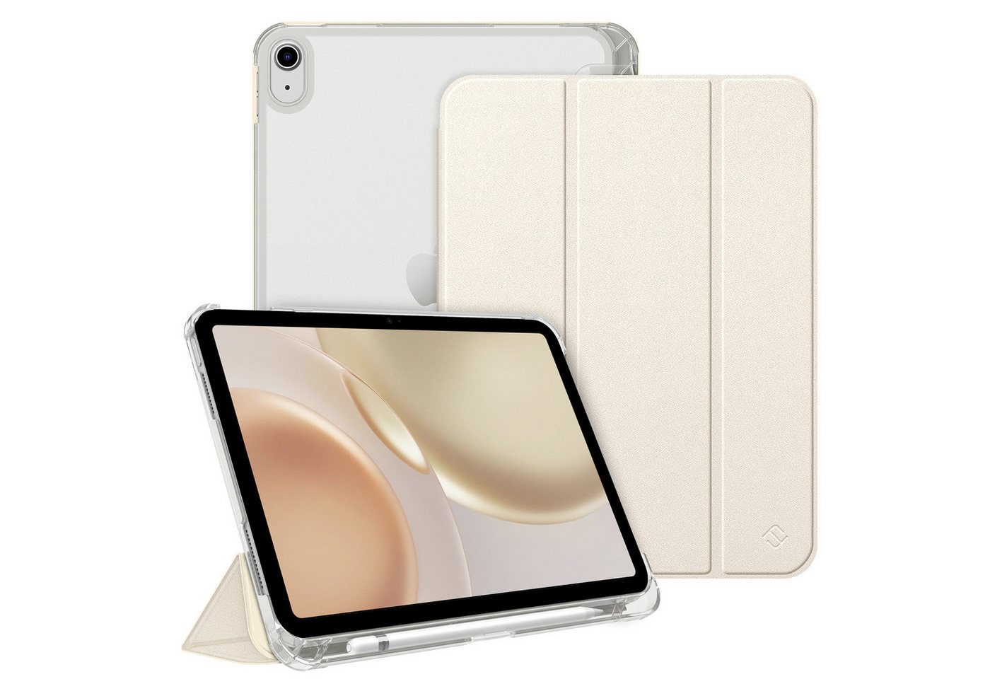 Fintie Tablet-Hülle für iPad 11 Generation 11‘’ 2025 (A16), iPad 10 Generation 10.9'' 2022, ultradünn, mit Stifthalter, transparenter Rückseite, Auto Schlaf/Wach