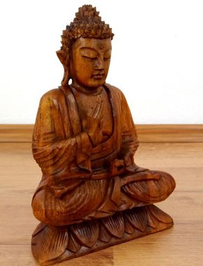 livasia Buddhafigur Bali Buddha aus Holz, Deko (32cm/50cm Höhe)