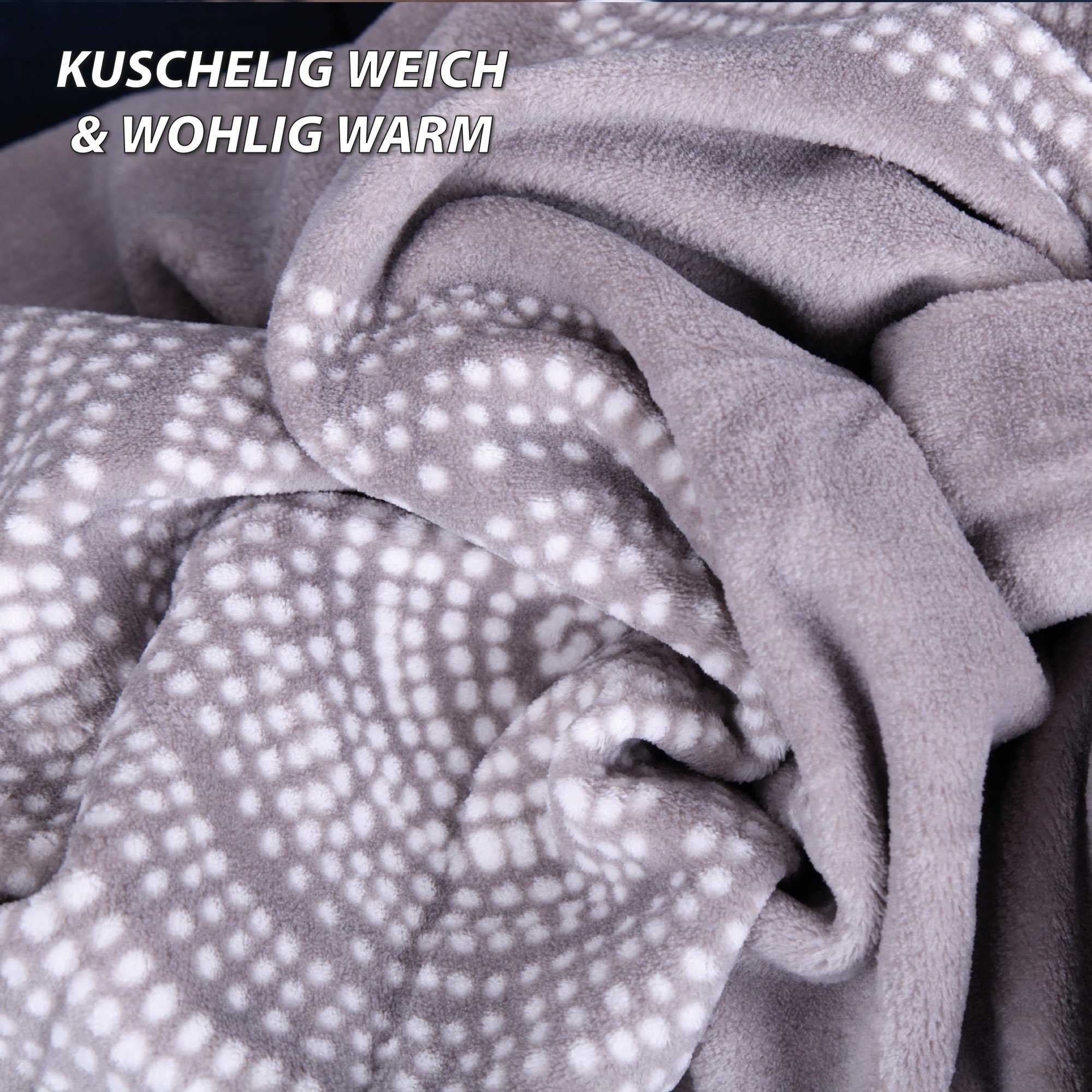 Wohndecke aus Mikrofaser 150x200cm, Bestlivings, kuschelweich (Cashmere-Feeling), 100% Polyester, 30°C waschbar – Bild 4 von 5