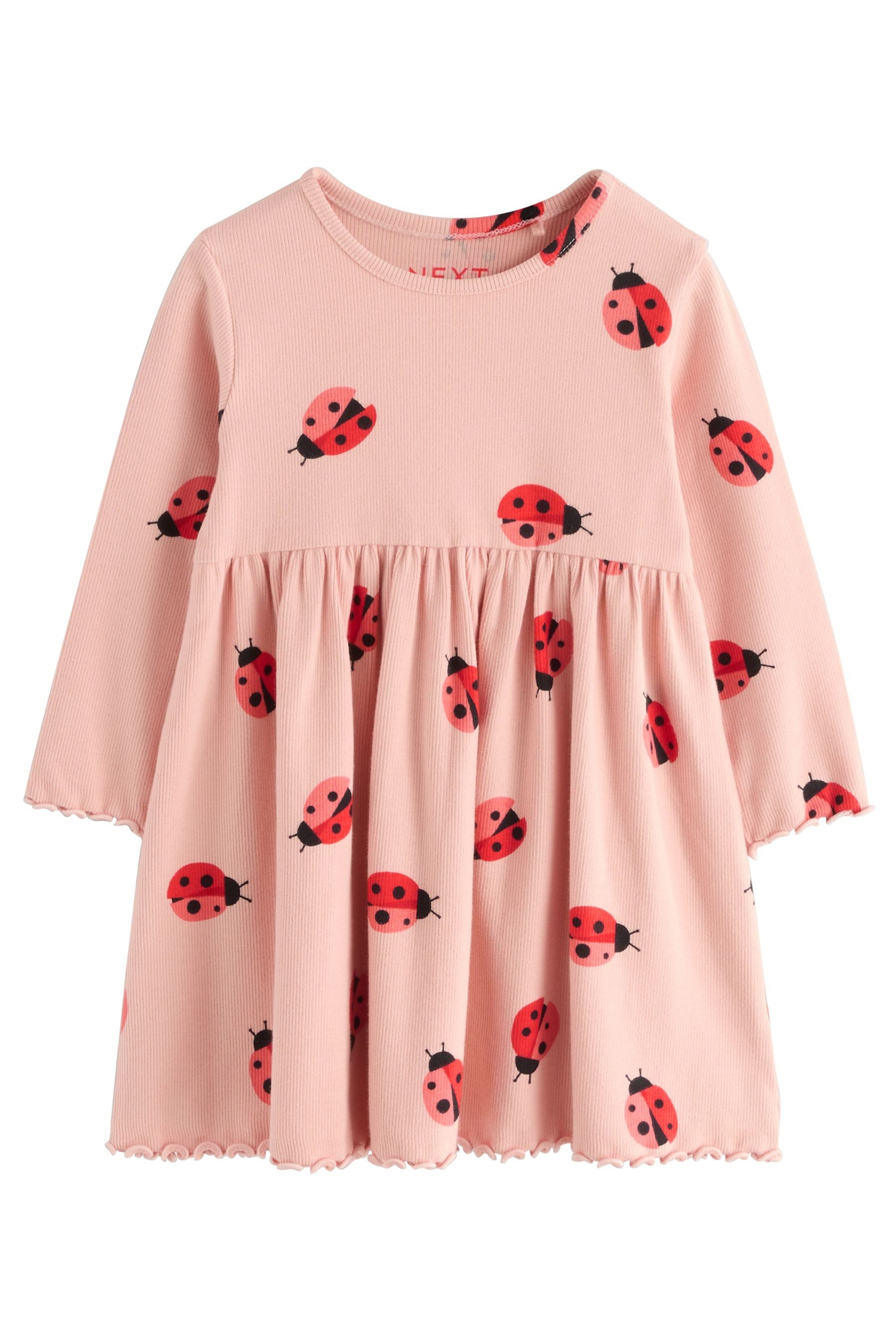 Next Blusenkleid Geripptes Langarmkleid (1-tlg) günstig online kaufen