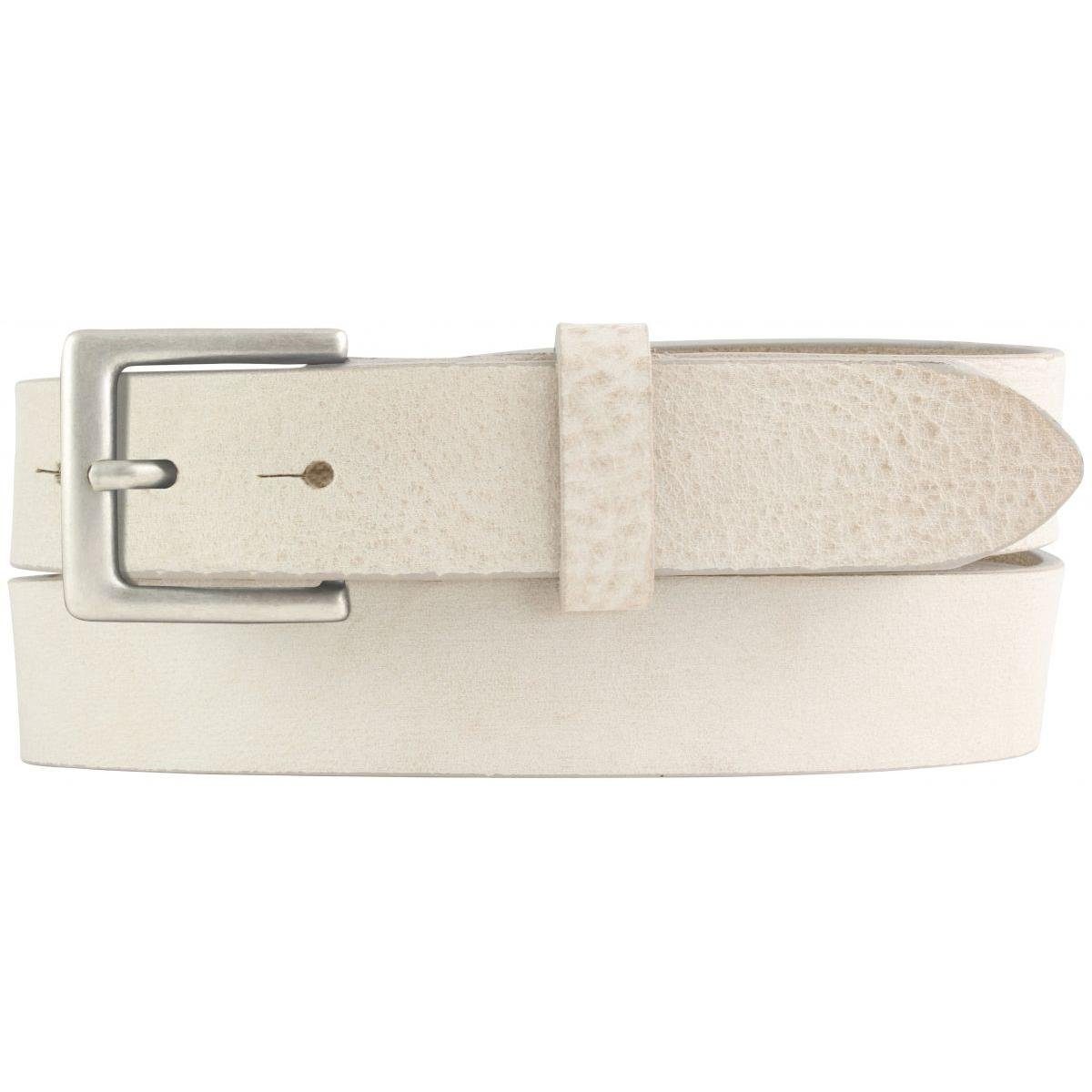 BELTINGER Ledergürtel Herren-Gürtel aus weichem Vollrindleder Vintage-Look 3 cm - Leder-Gürt (1-St) weiches Leder, Gürtelschnalle in Altsilber, Vintage