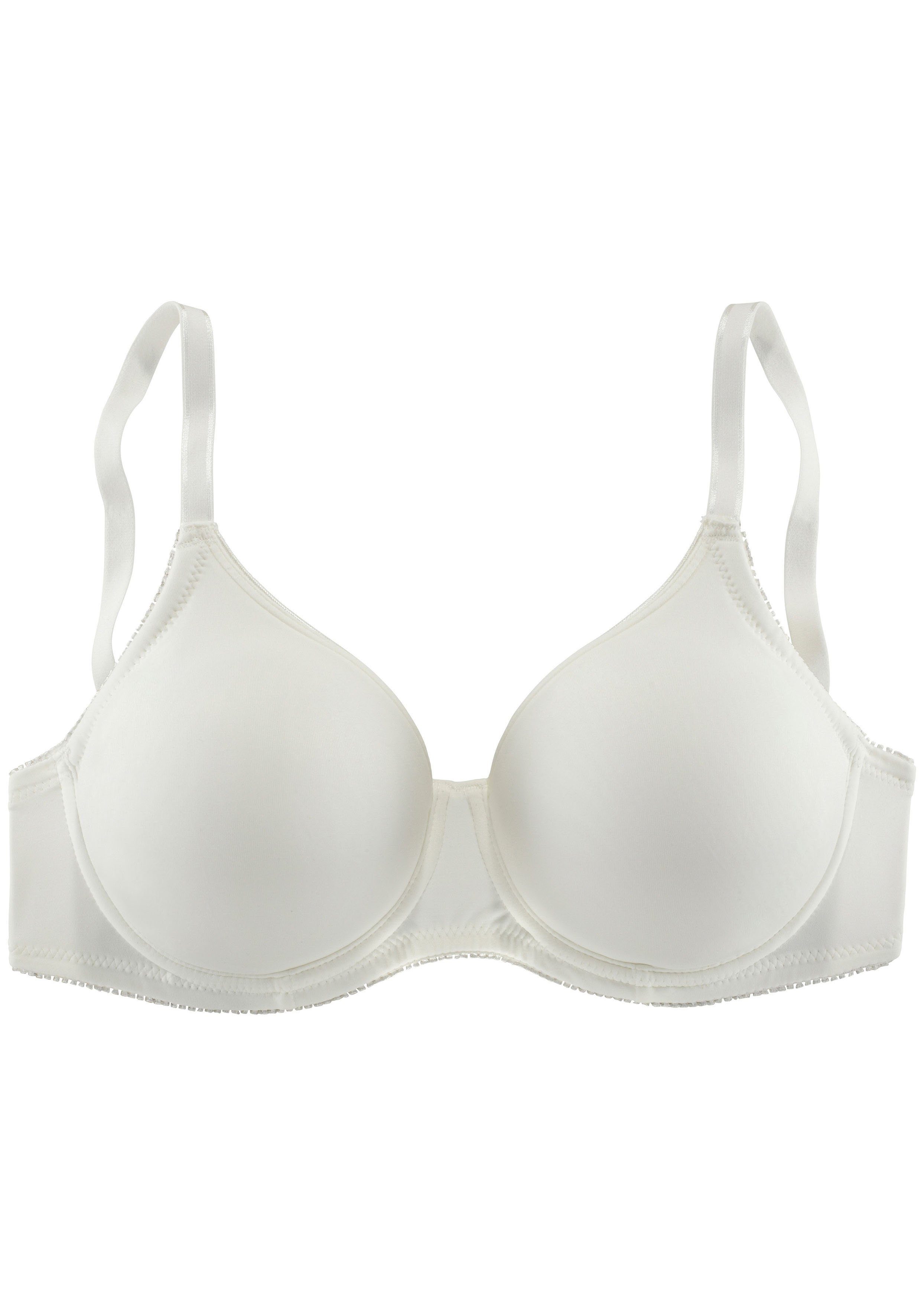 LASCANA T-Shirt-BH perfect basic mit Bügel, aus seidiger Microfaser, große Größen, bequemer BH – Bild 2 von 5