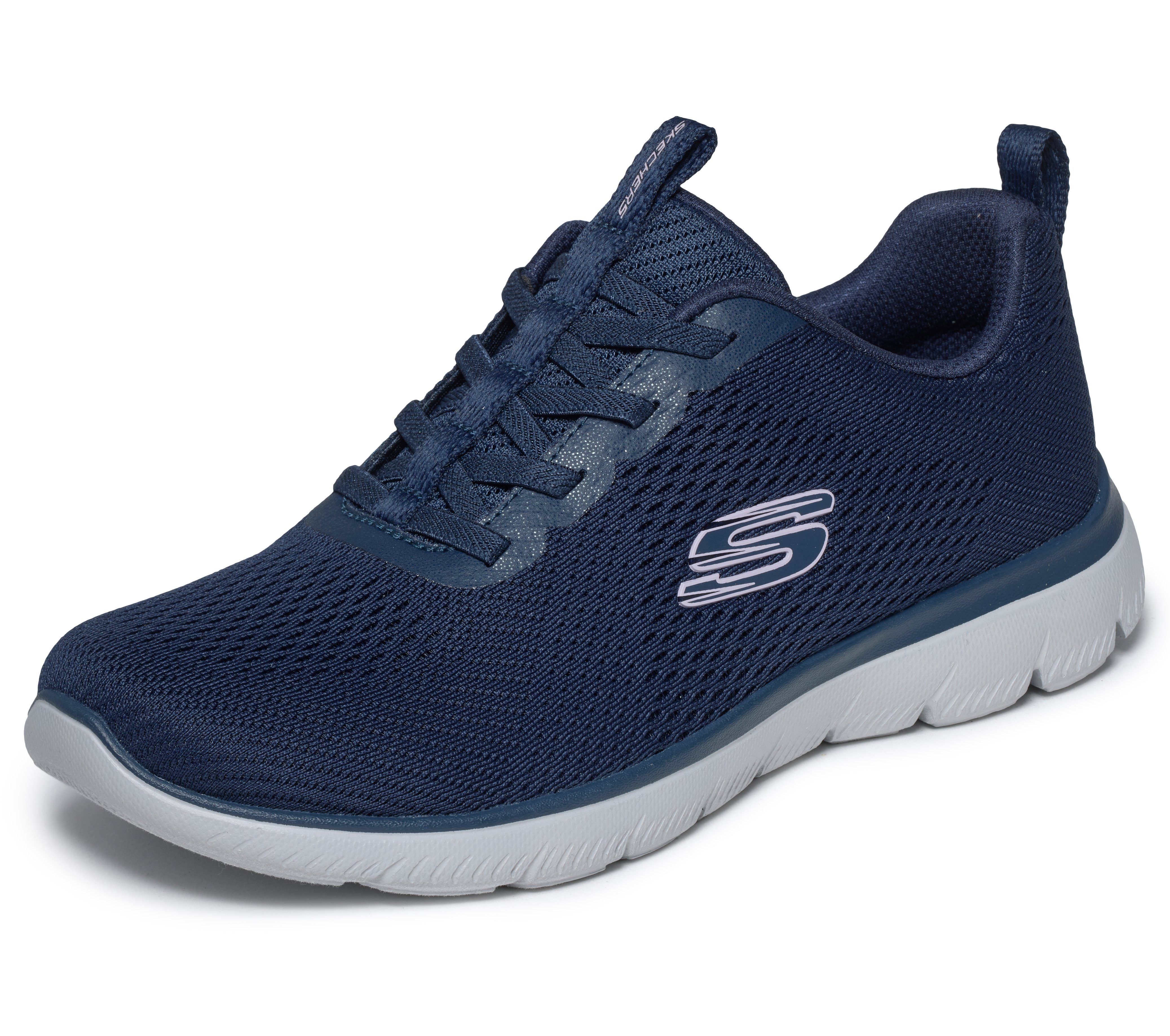 Skechers SUMMITS Slip-On Sneaker Schlupfschuh, Halbschuh, Freizeitschuh mit elastischen Schnürsenkeln