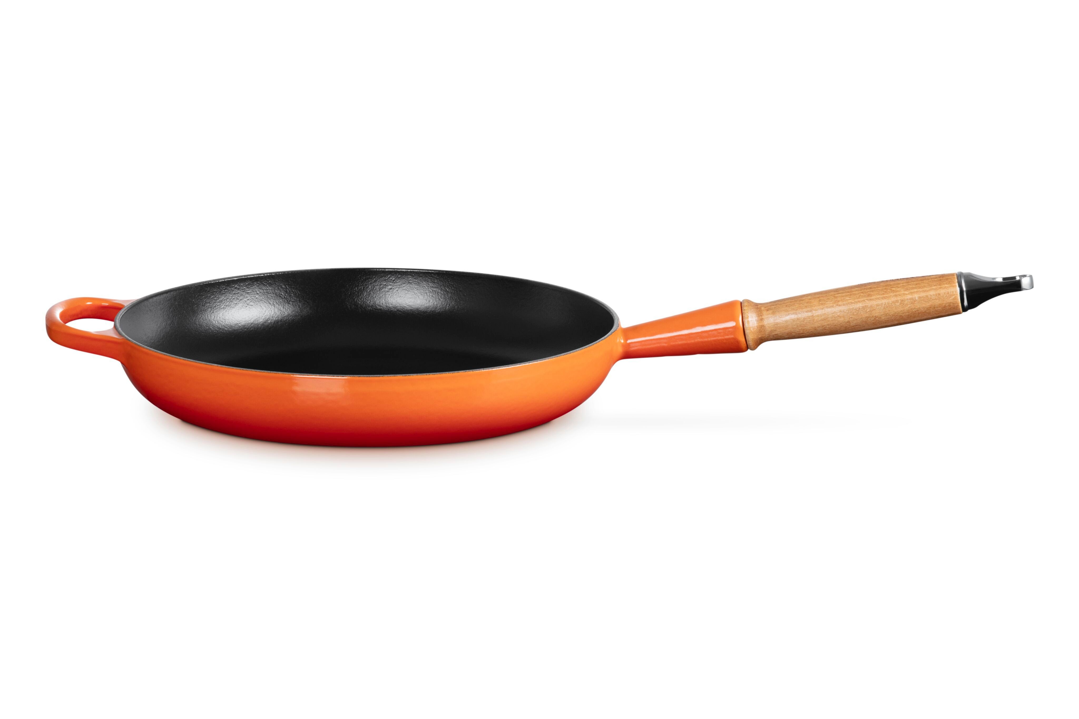 LE CREUSET Bratpfanne Signature Gusseisen mit Holzgriff