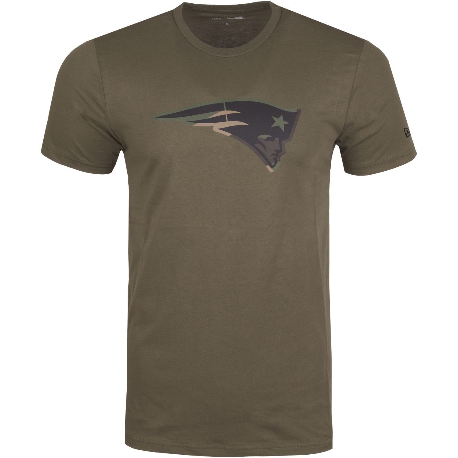 New Era Print-Shirt NFL Team Logo New England Patriots oliv