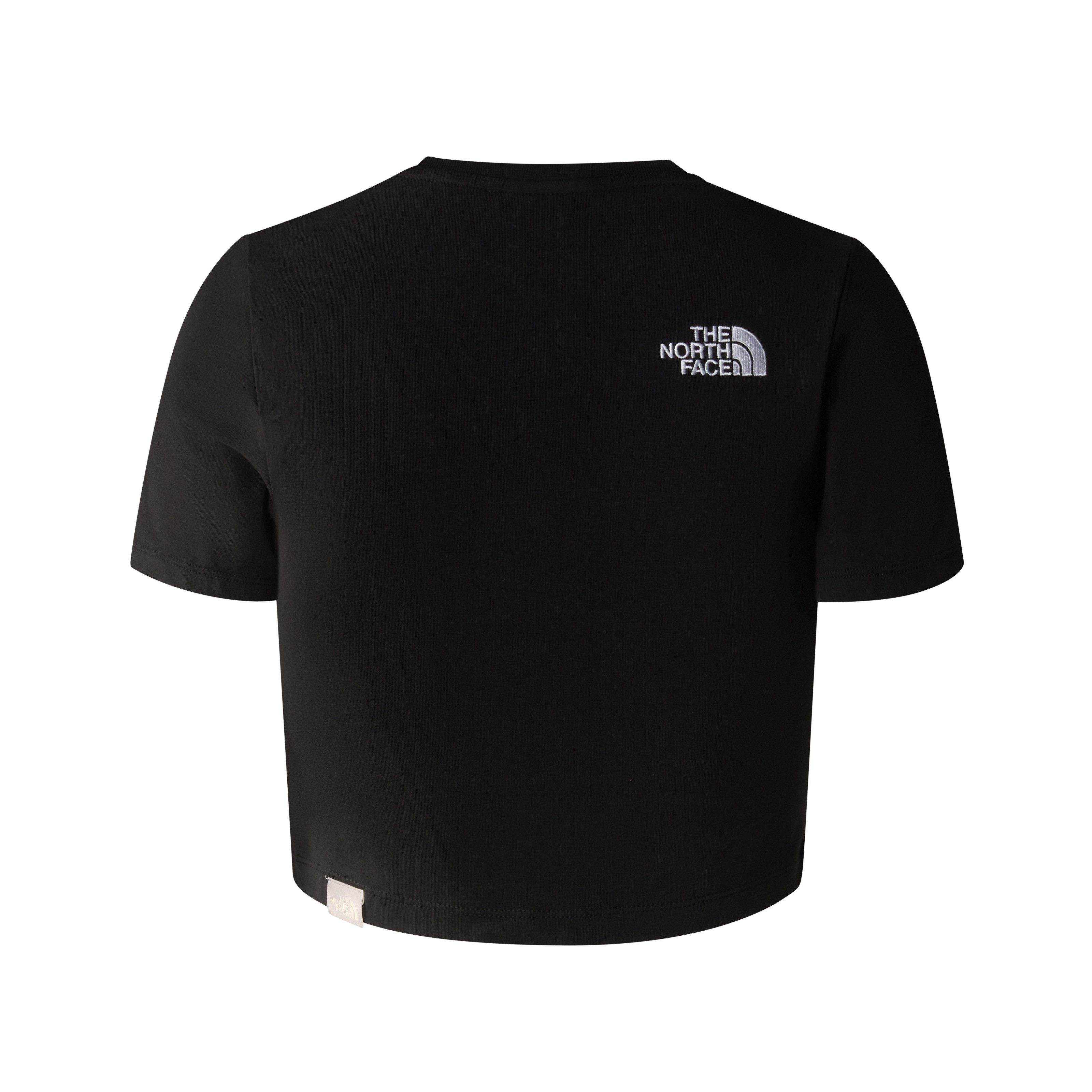 The North Face T-Shirt Essential kurz und schmal geschnittenes T-Shirt für Damen sportlicher Stil, gerippter Kragen, aus Baumwolle und Elasthan – Bild 4 von 4