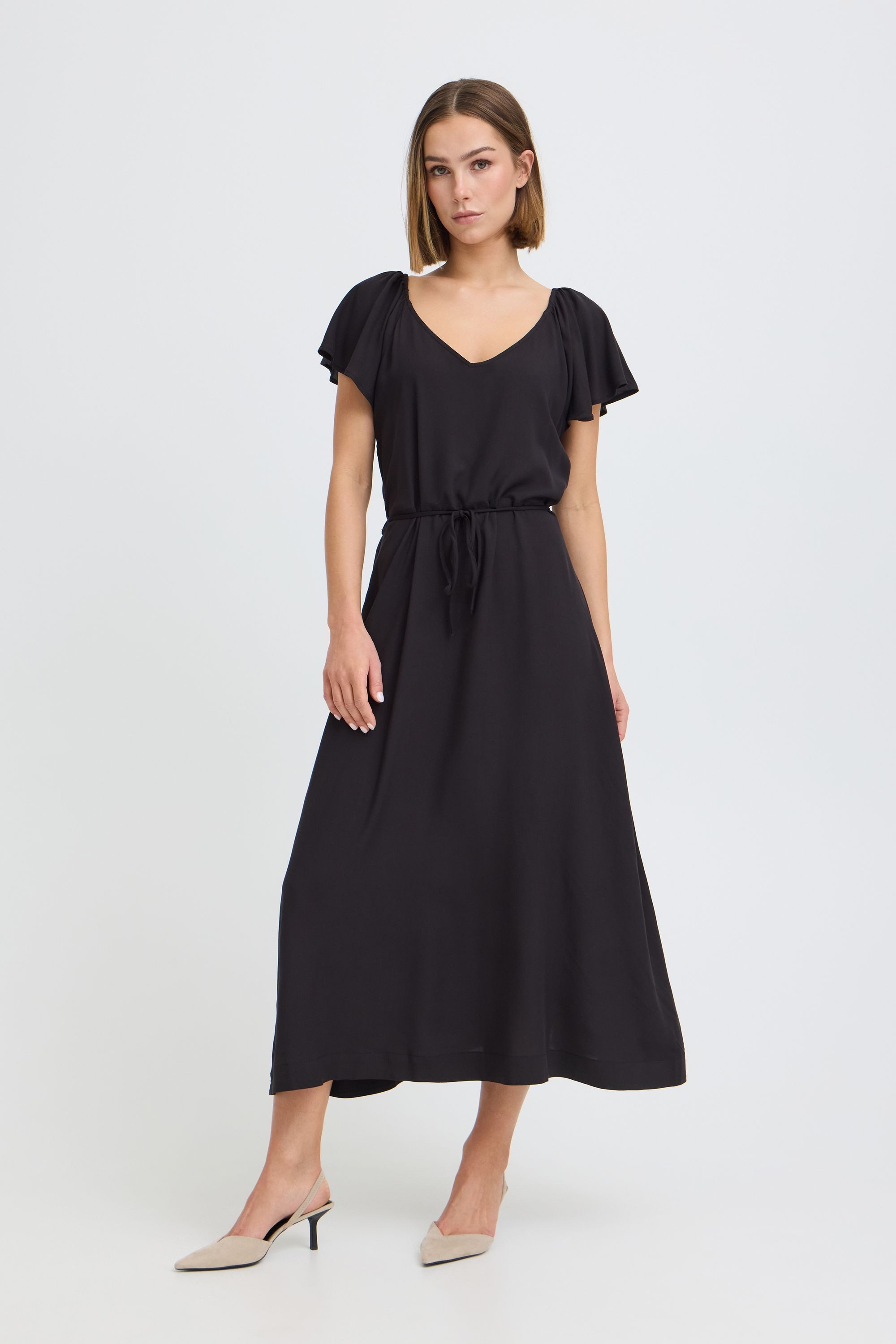 OXMO Midikleid OXNIlla Fließendes Midi-Kleid