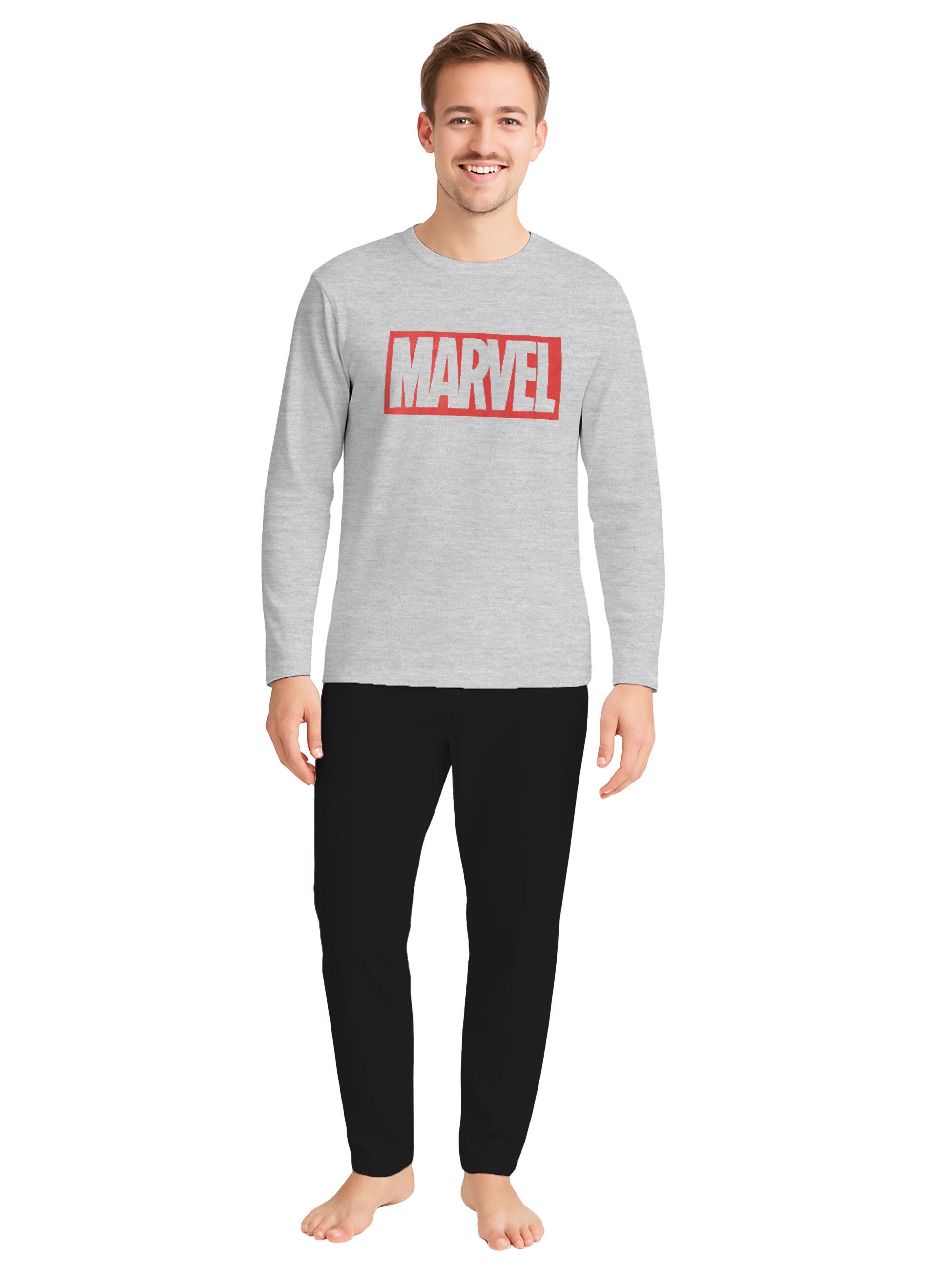 United Labels® Schlafanzug Marvel - Logo - Oberteil mit Hose günstig online kaufen