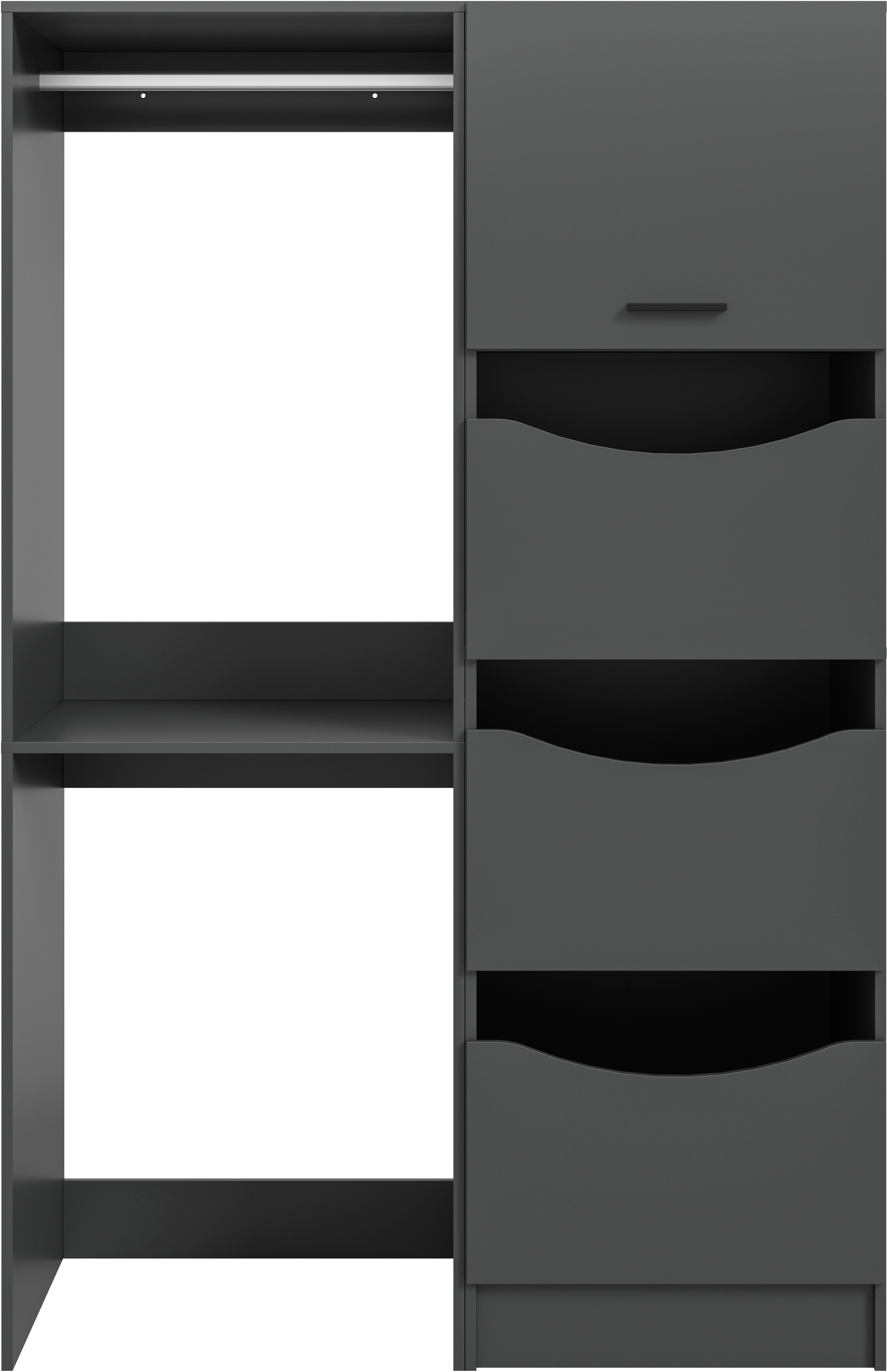 welltime Badmöbel-Set FALAS, 2-teilig, Hauswirtschaftsraum Set, Breite 126 cm, (Set, 2-St., bestehend aus: 1x Waschmaschinenumbauschrank & 1x Wäscheschrank), Kombination, Waschmaschinenumbau, Waschmaschinenschrank, Wäschekammer