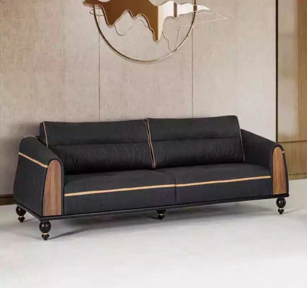 Made In Moderne Stil Europe Arbeitszimmermöbel Sofa Sofa Schwarzes JVmoebel Couch, Designer